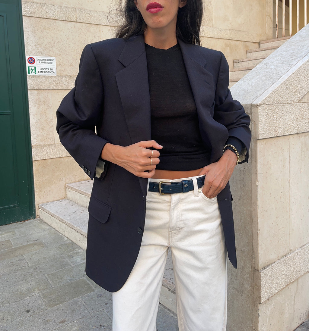 Burberry blue wool blazer