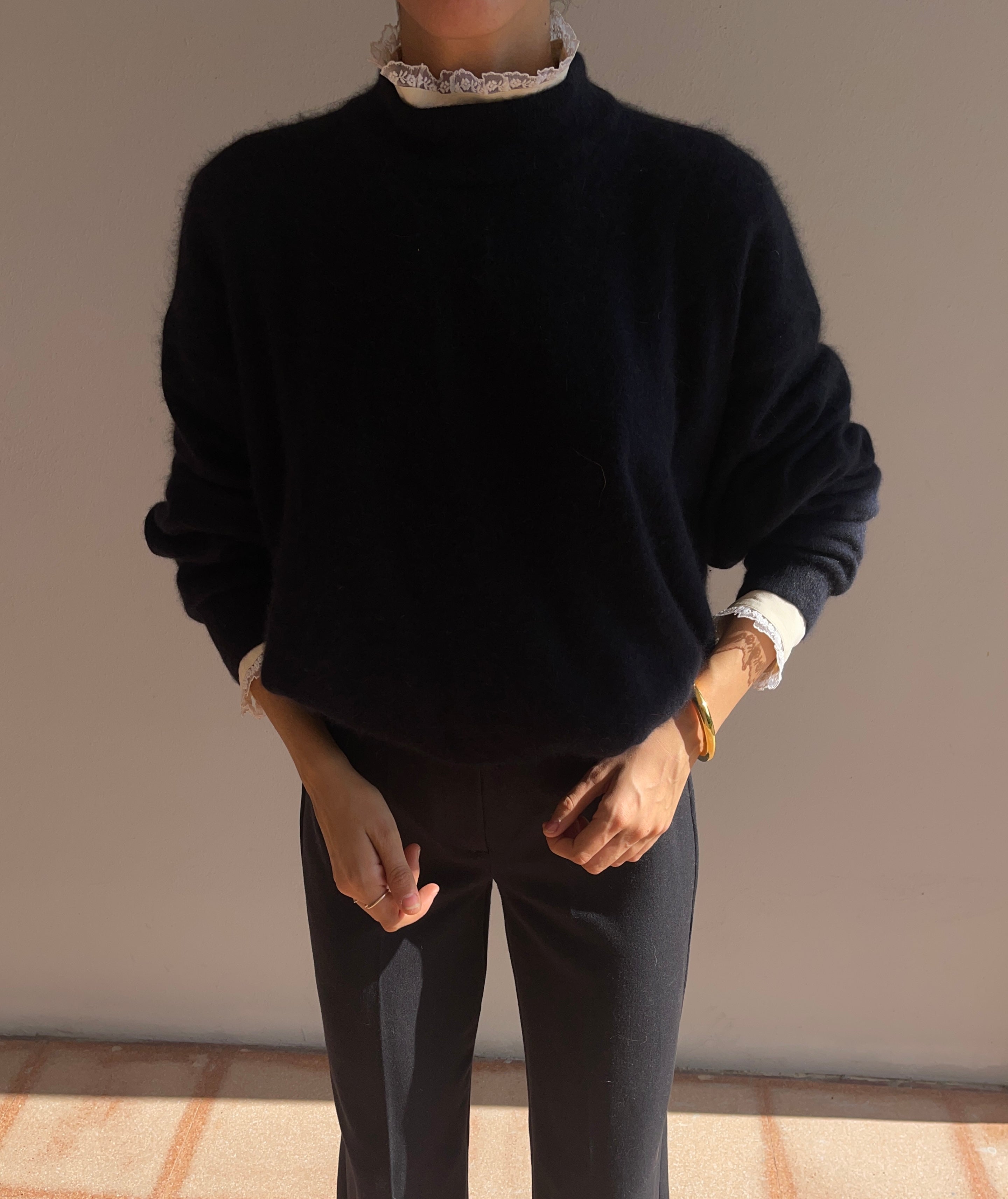 Angora blend wool jumper
