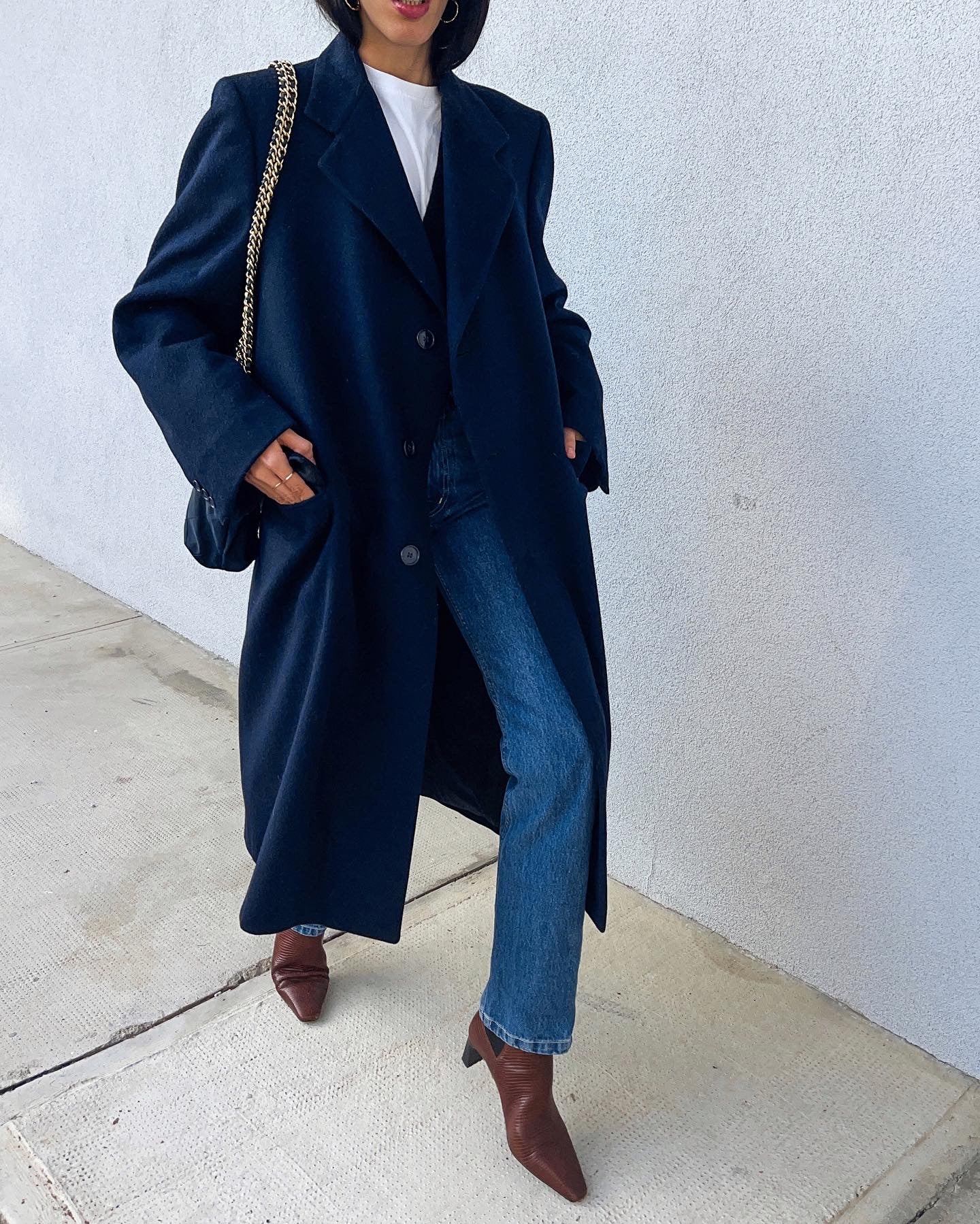 100 wool blue coat