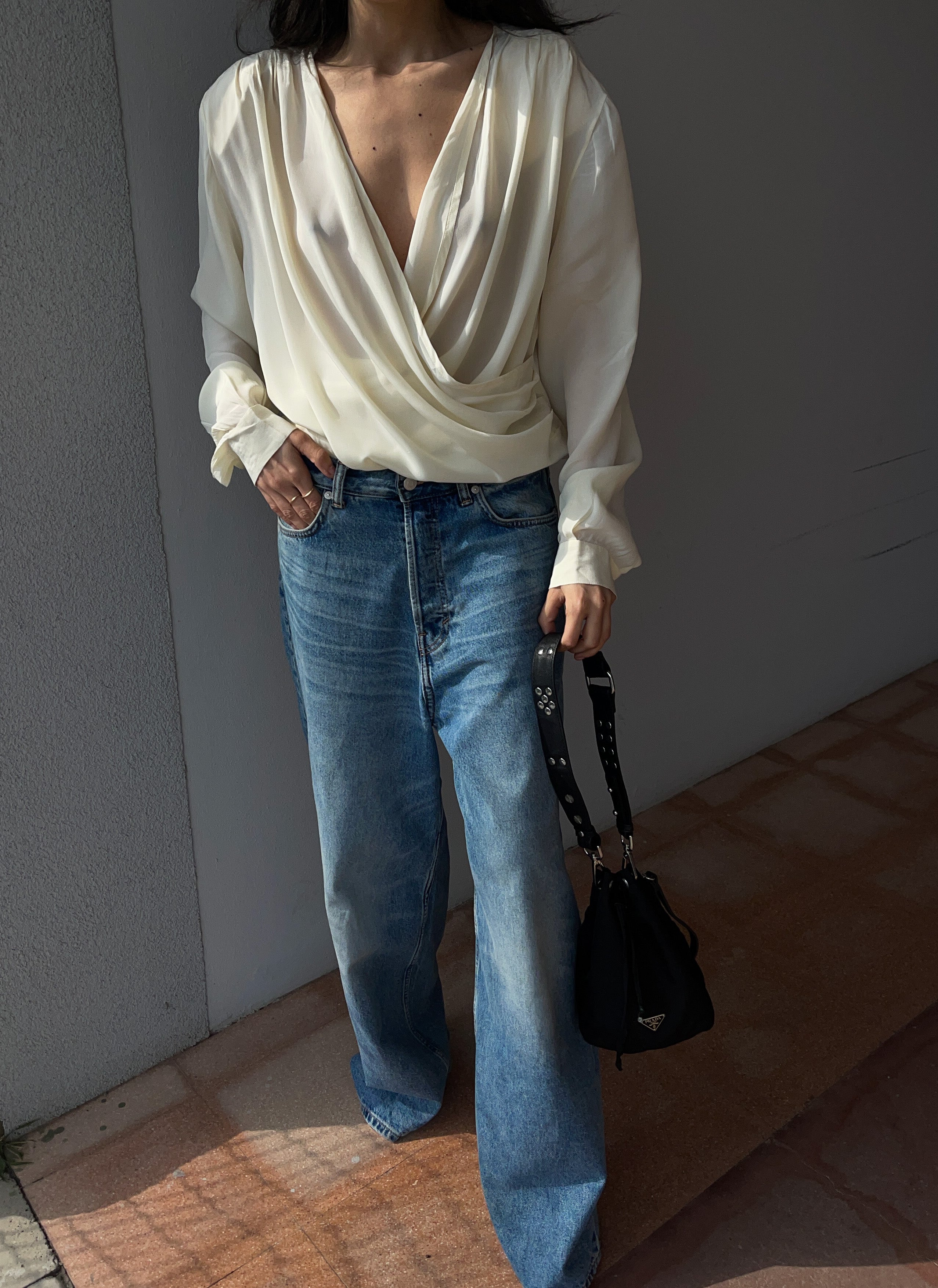 100 silk wrap shirt