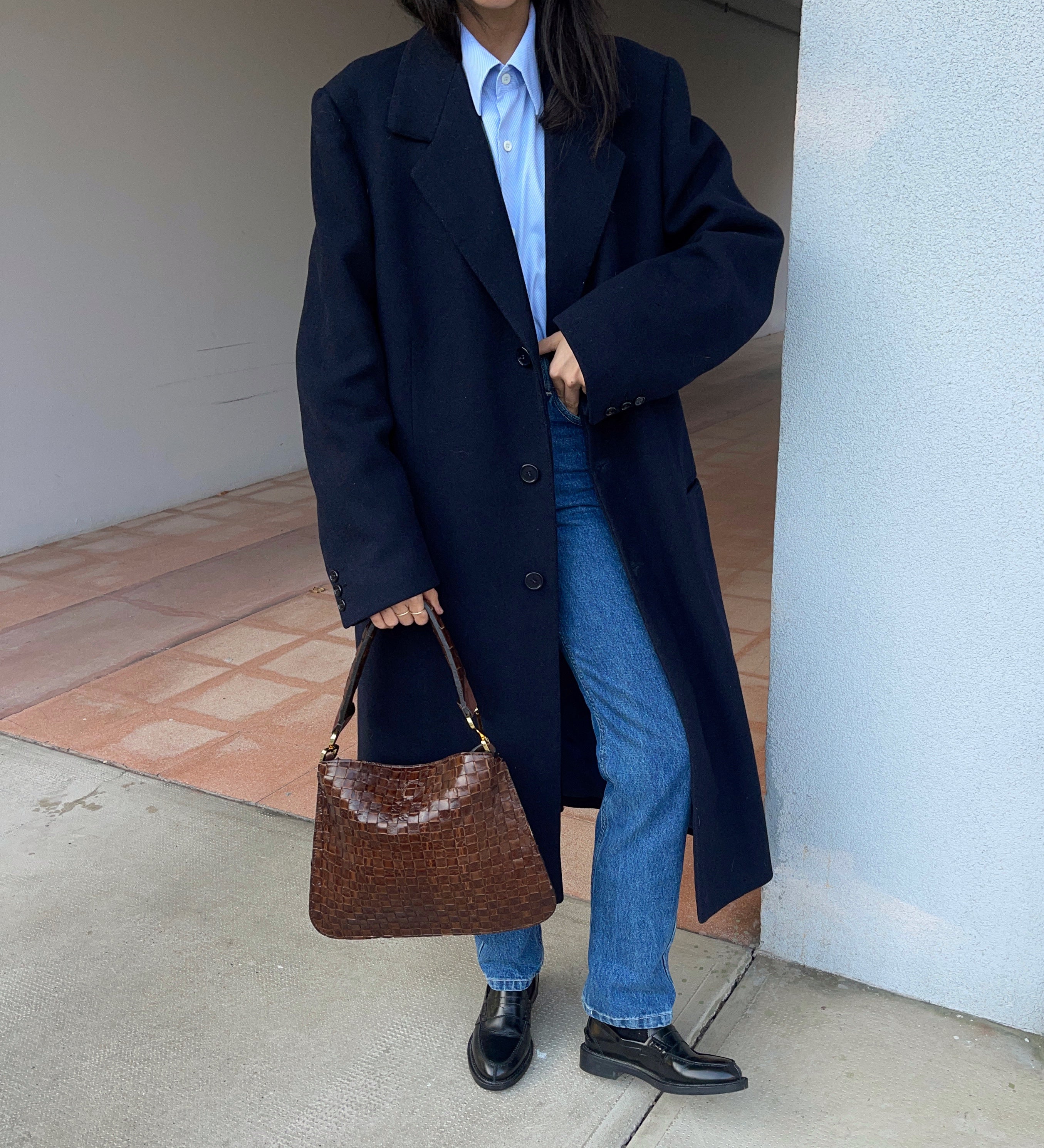 Men blue coat