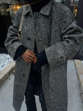Cappotto spigato lana