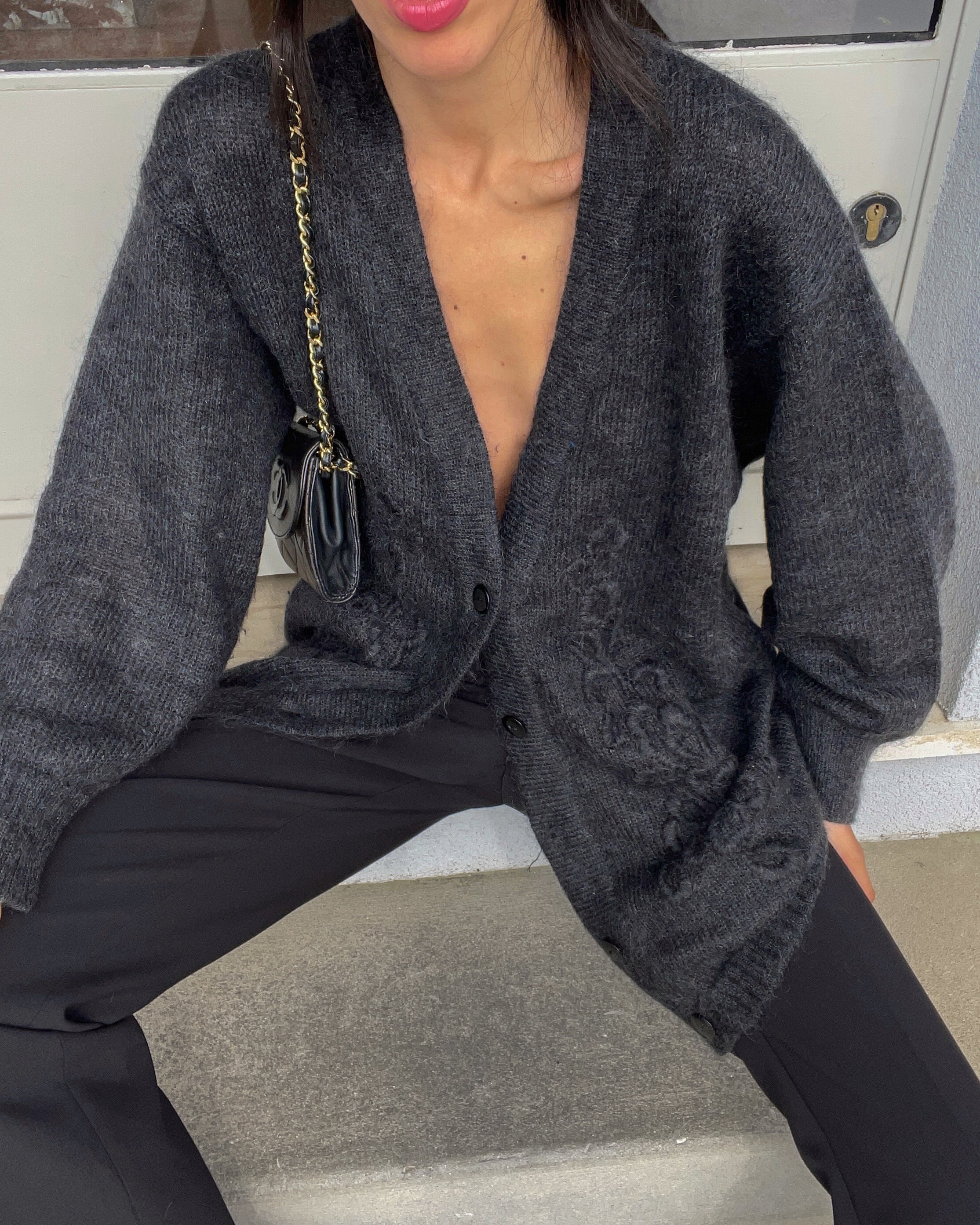70 kid mohair cardigan