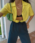 Lime linen shirt