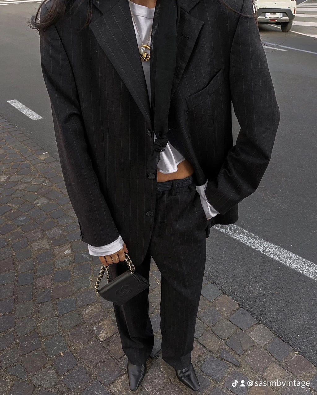 Gessato suit