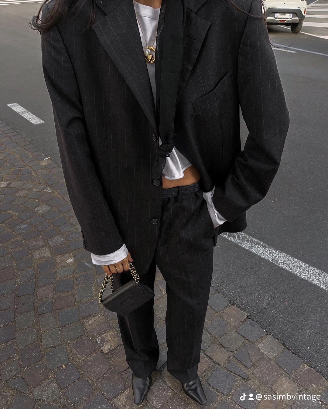 Gessato suit