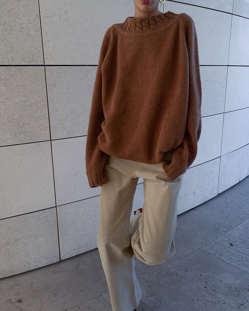 Maxi pull over angora blend
