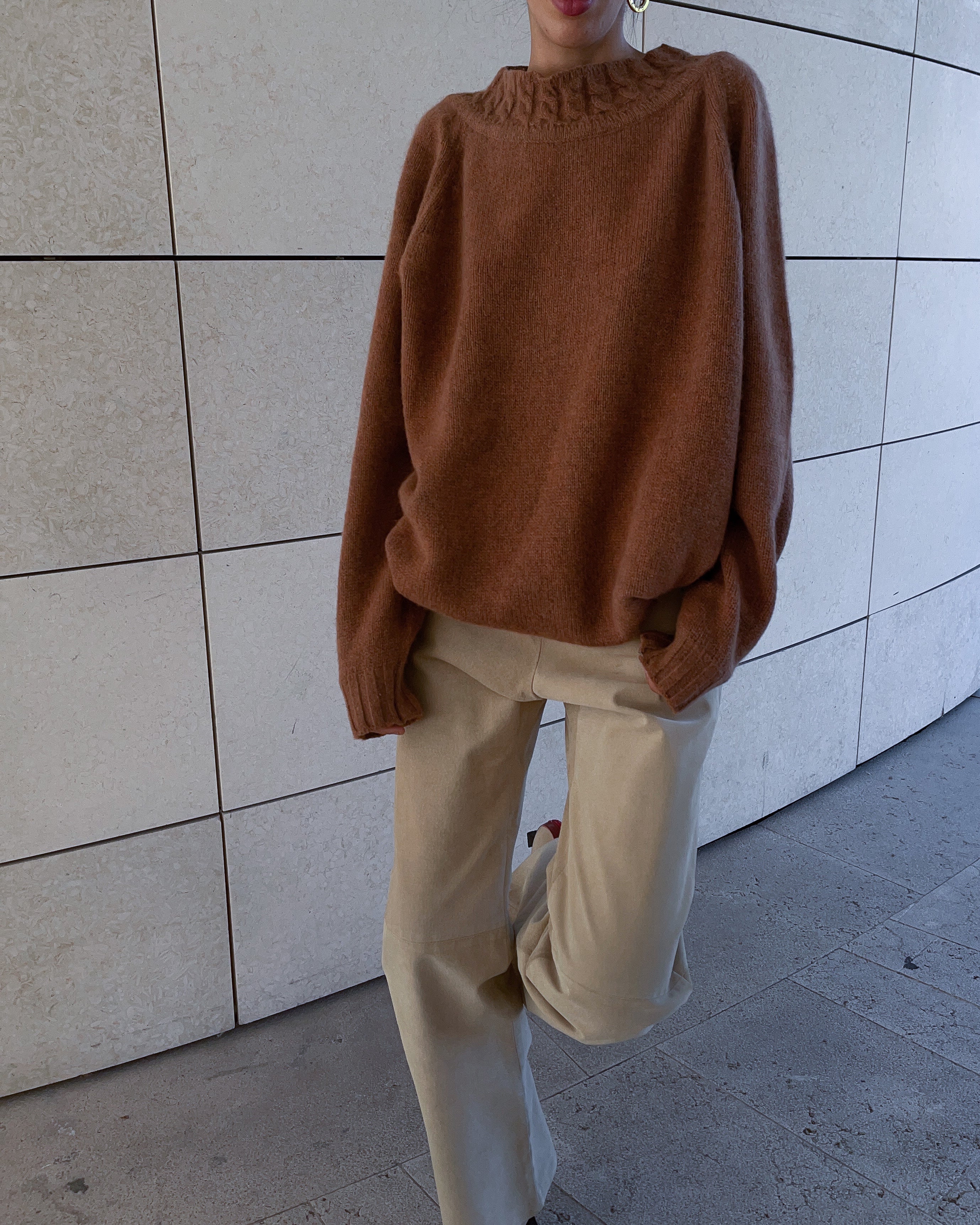 Maxi pull over angora blend