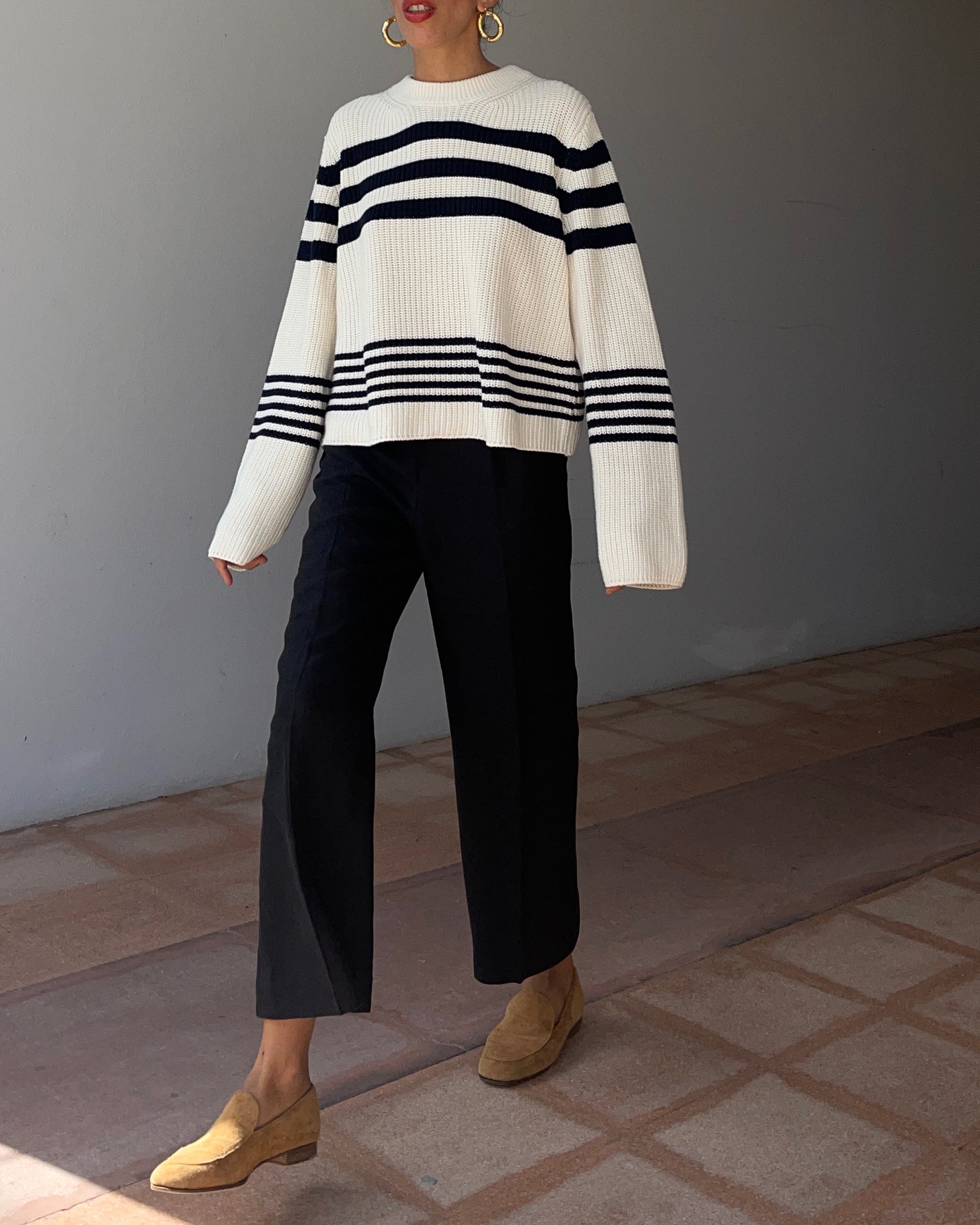 Max Mara black linen pants