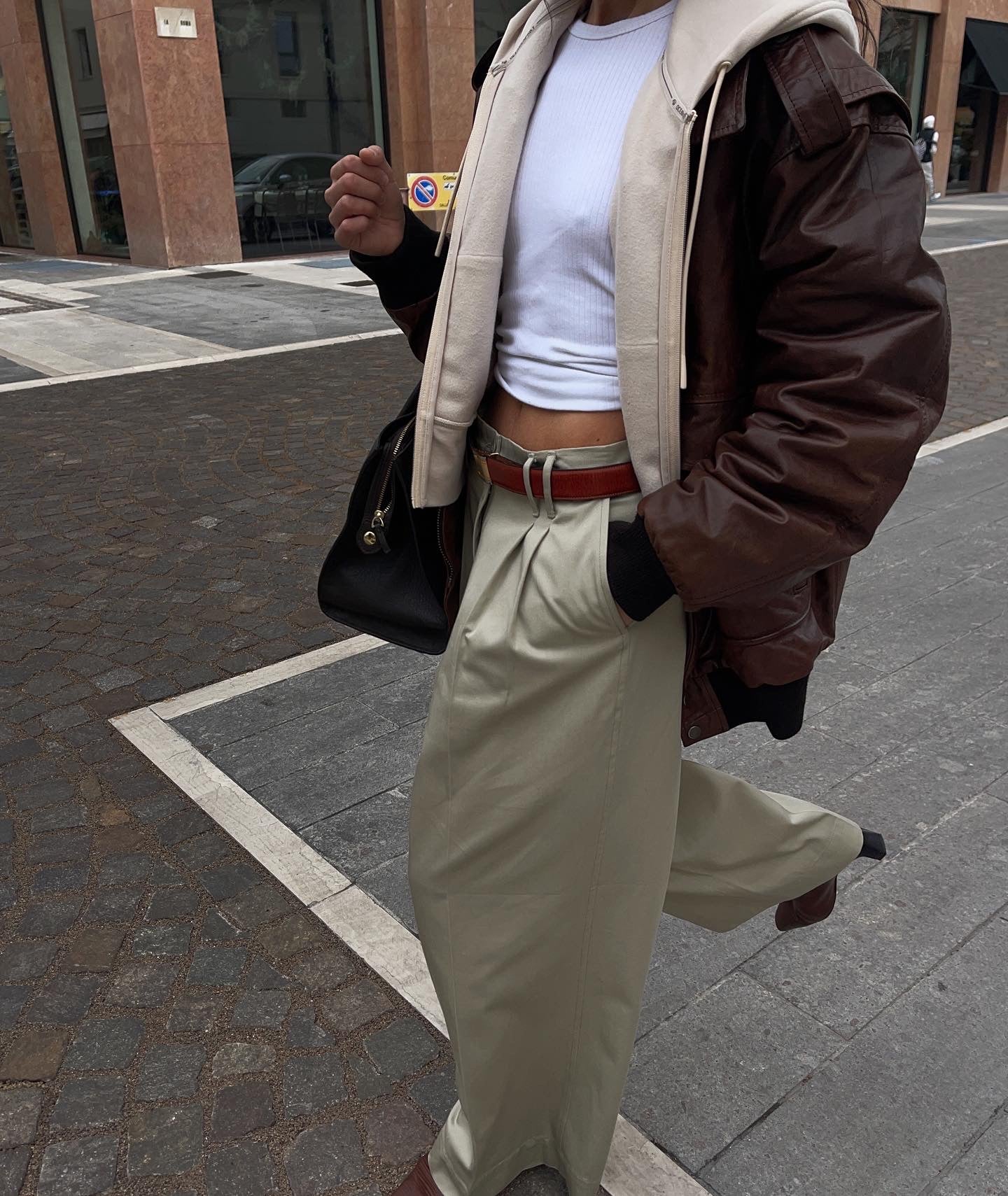 Ultra wide leg cotton trousers