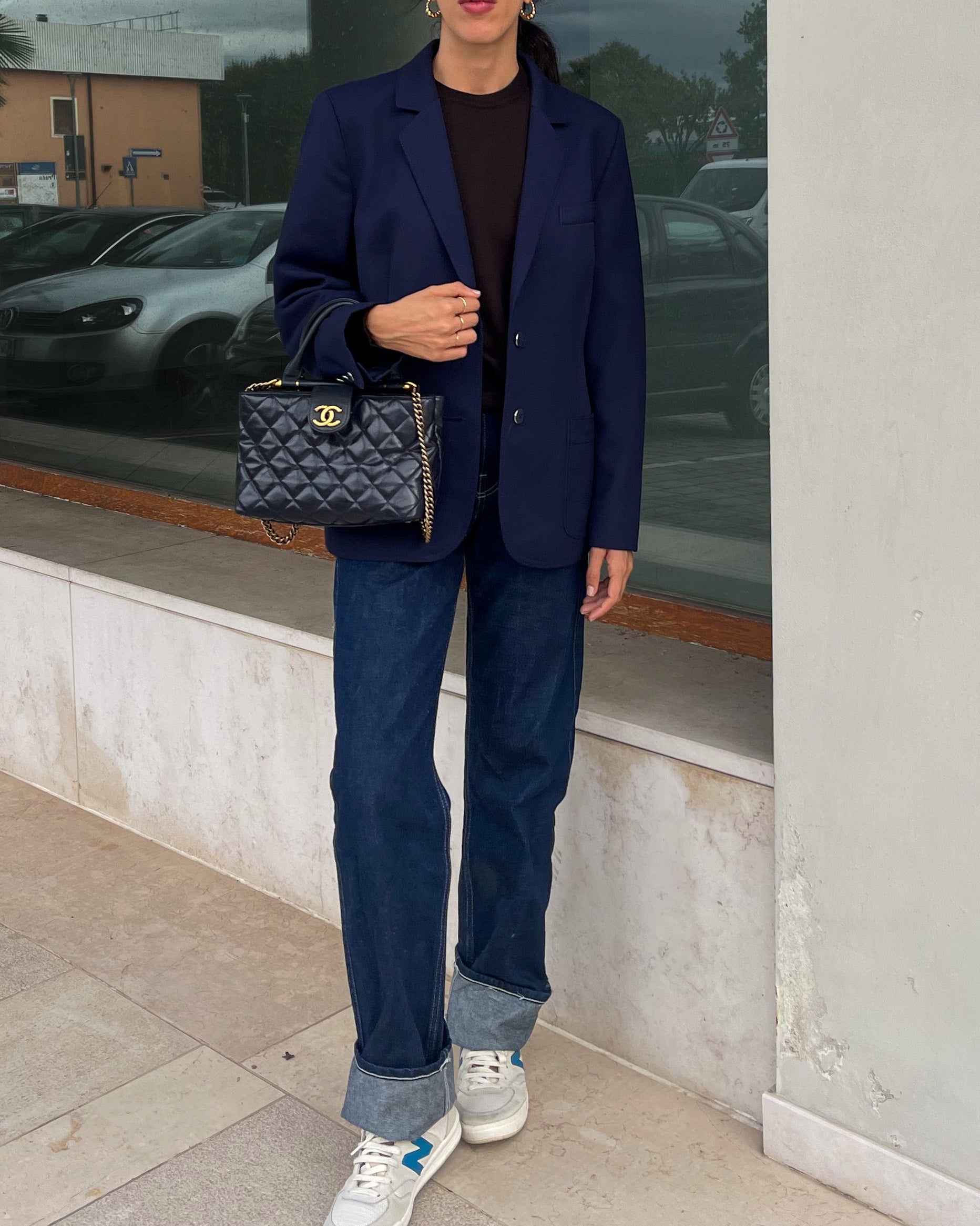 Blazer blu lana