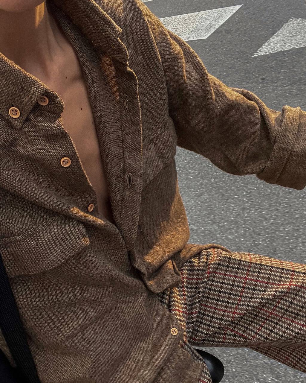 Wool blend shirt