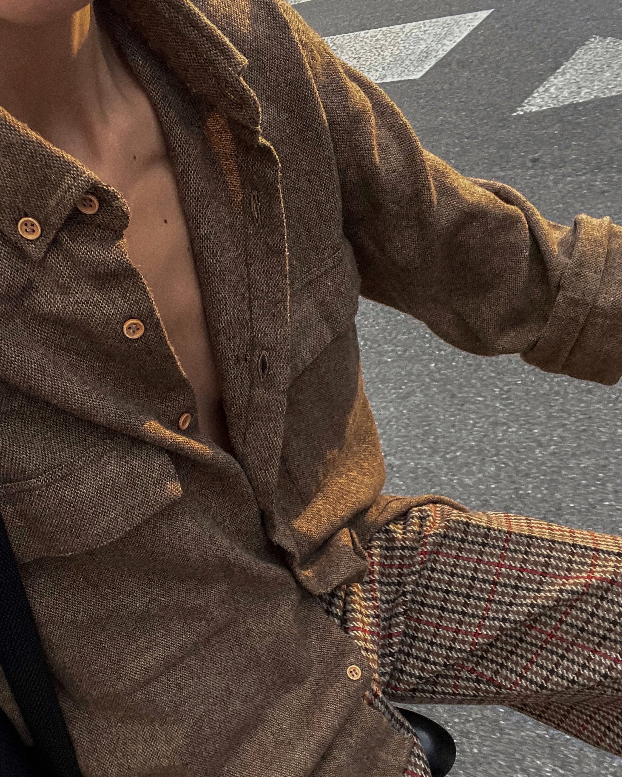 Wool blend shirt