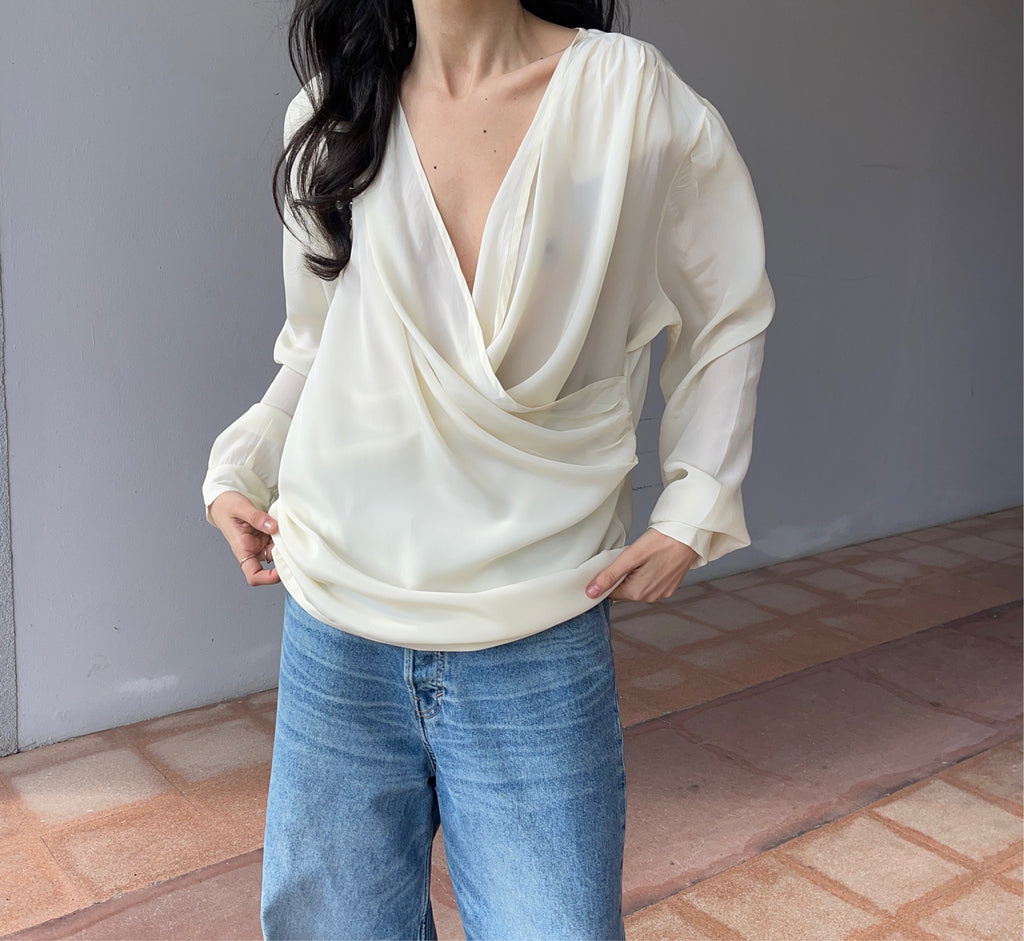 100 silk wrap shirt