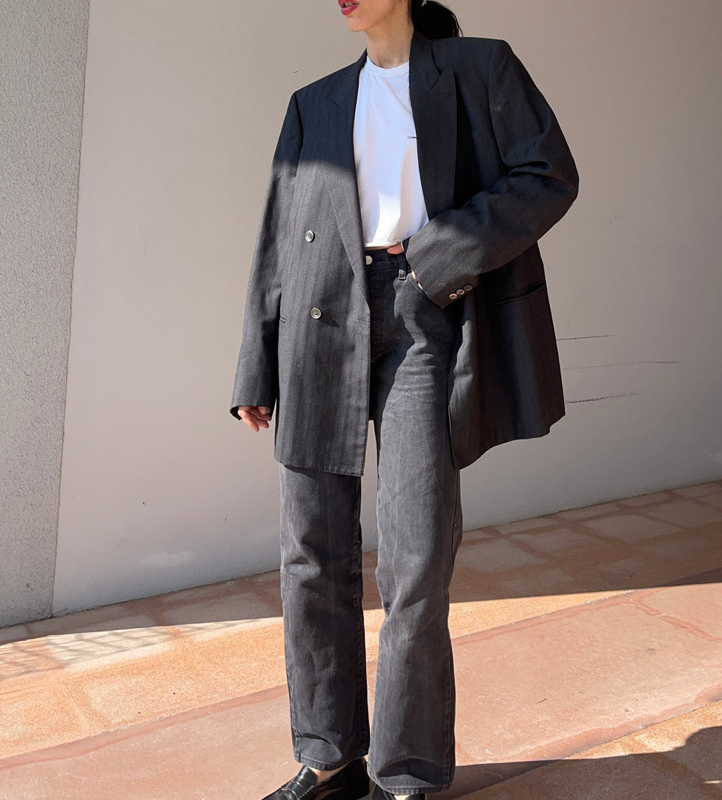Gessato blazer