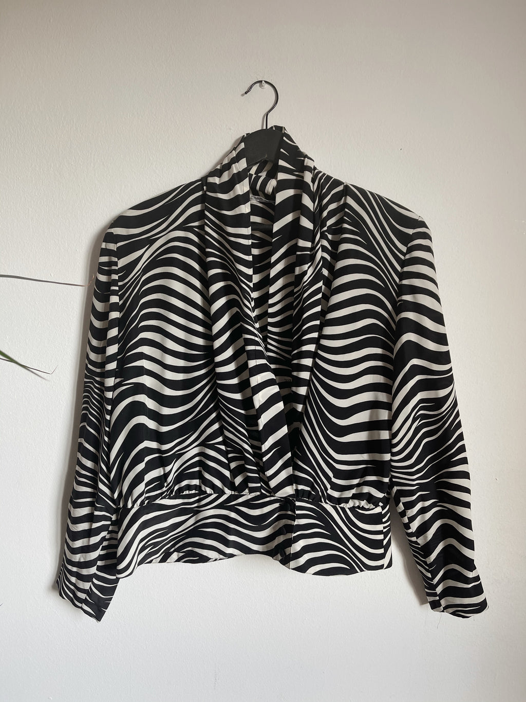 100% silk 'zebra' blouse