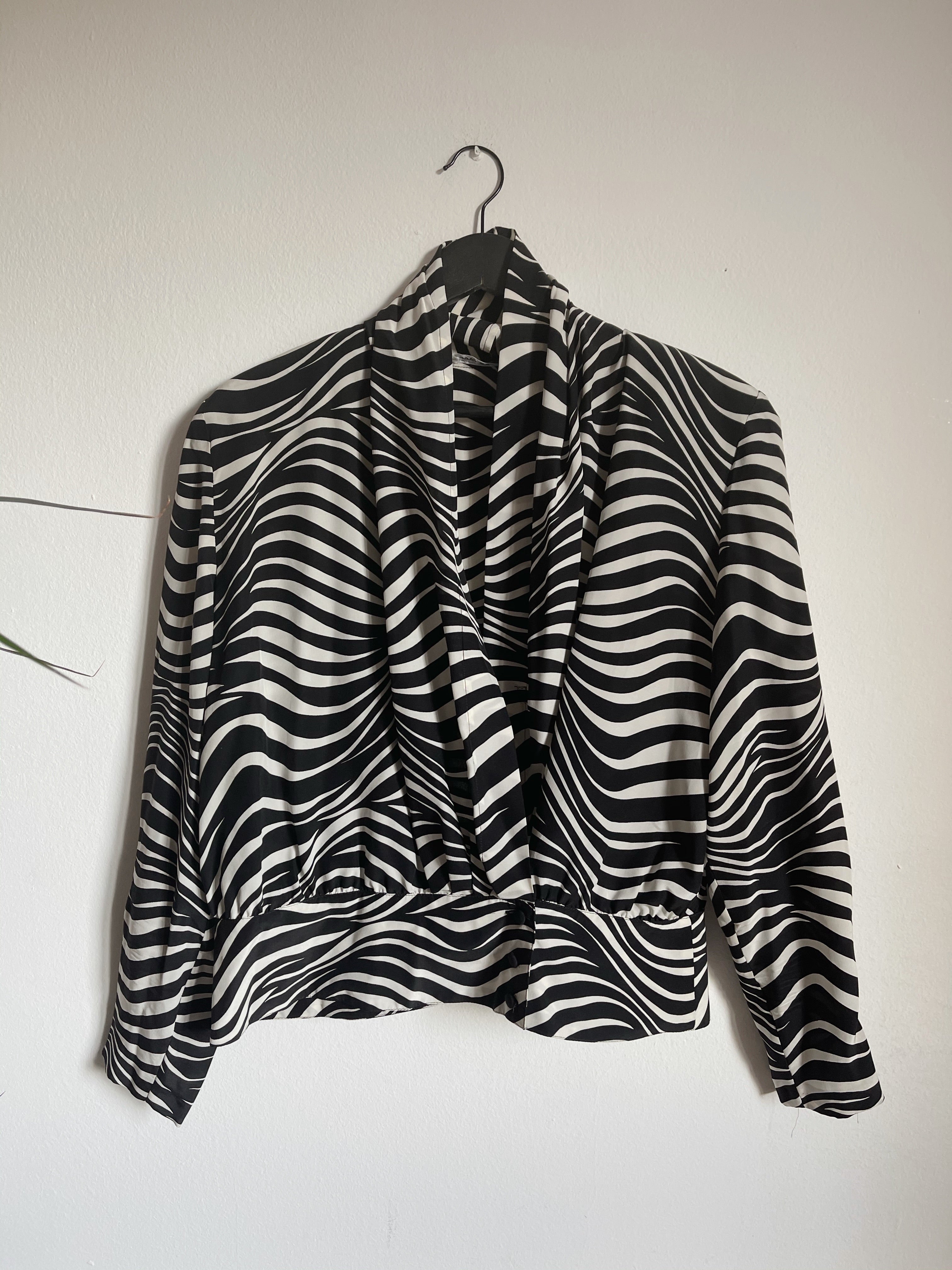 100% silk 'zebra' blouse