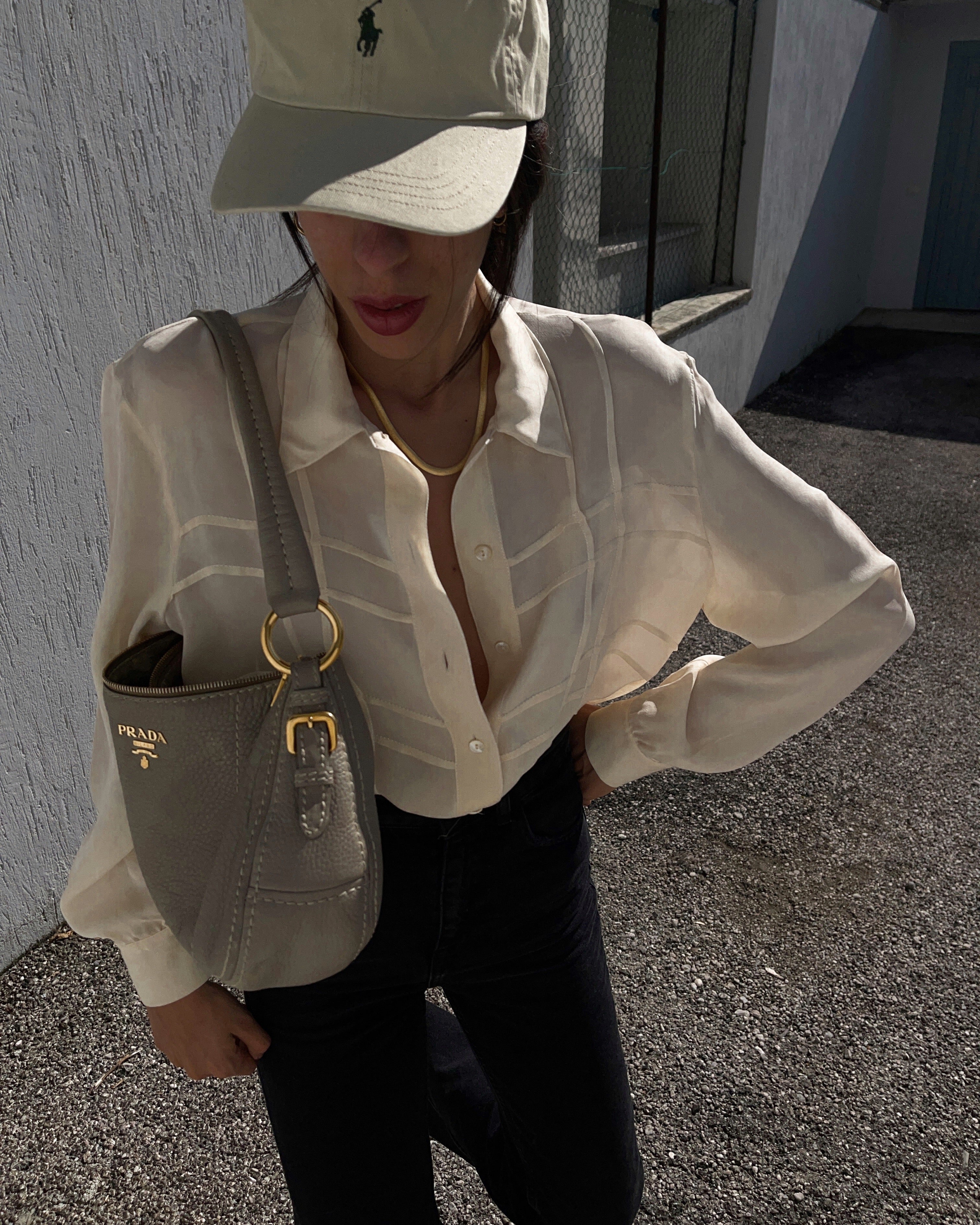 100% silk button down shirt