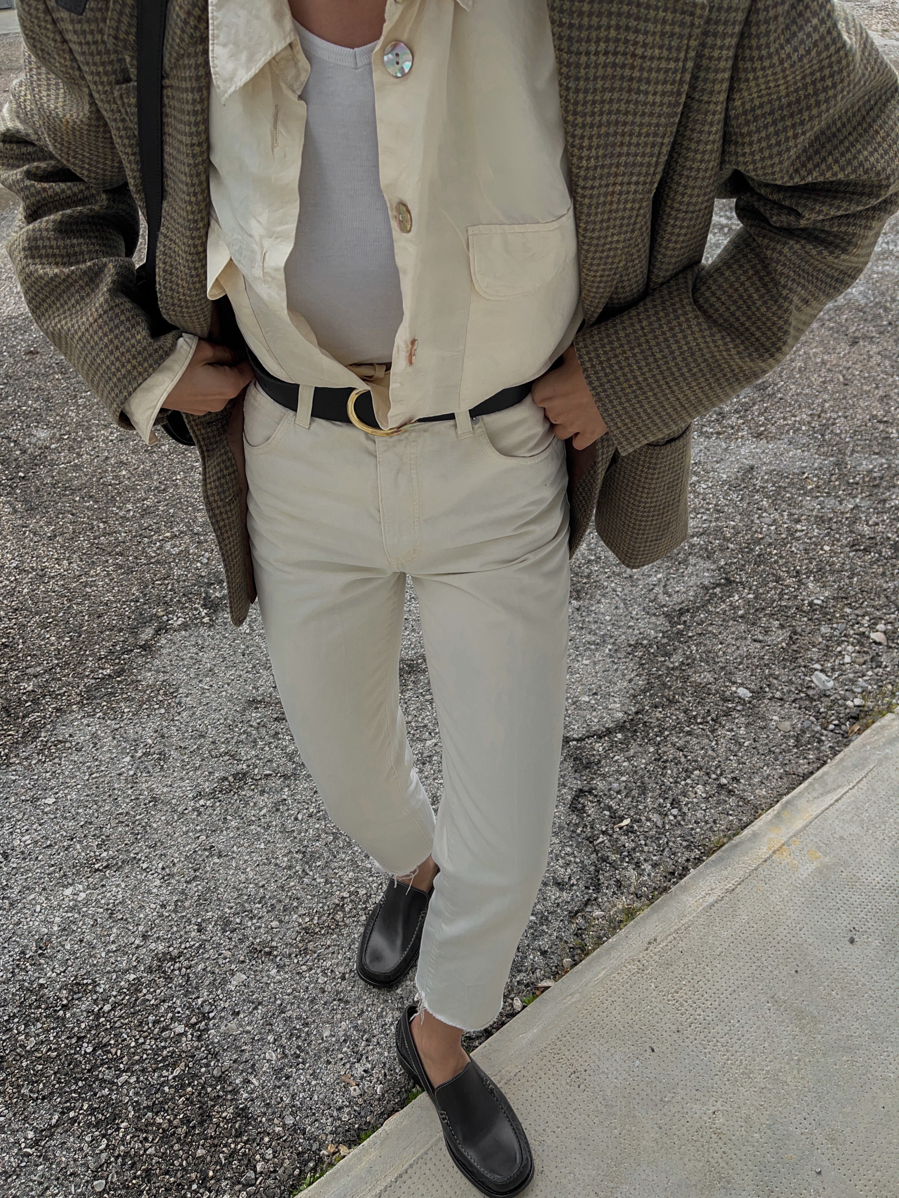 100% wool checkered blazer
