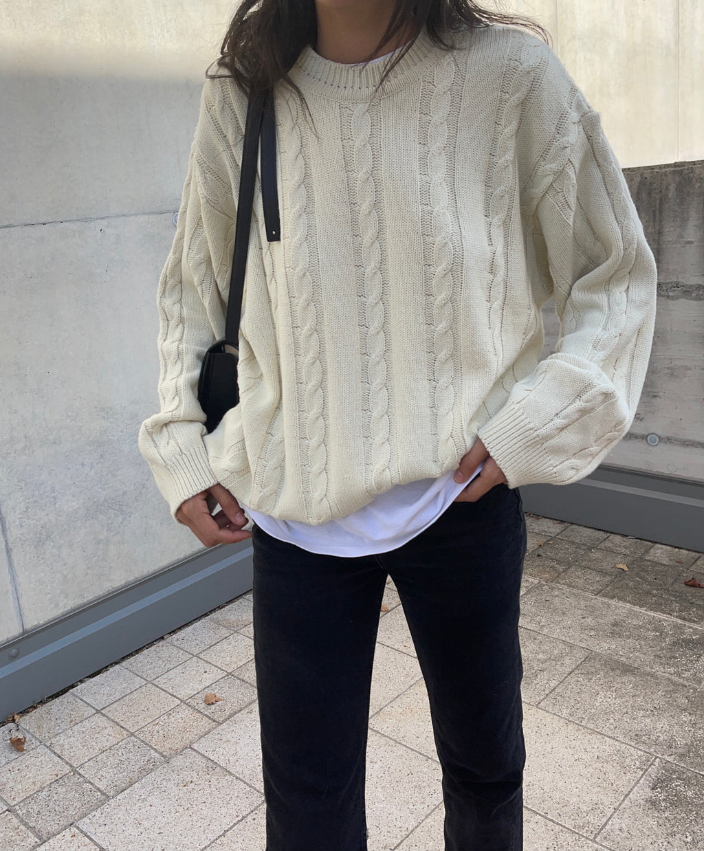 Cable knit jumper