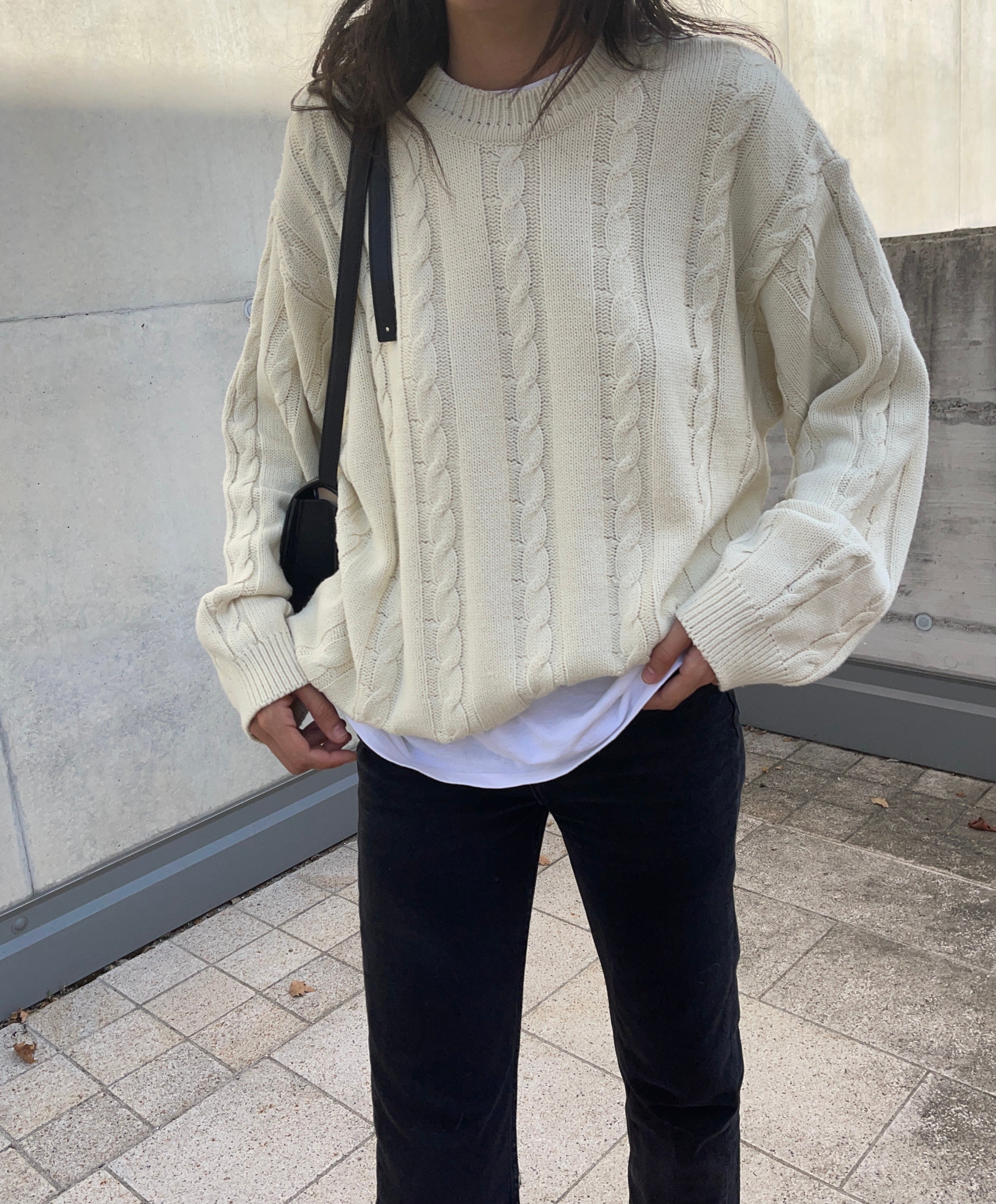 Cable knit jumper