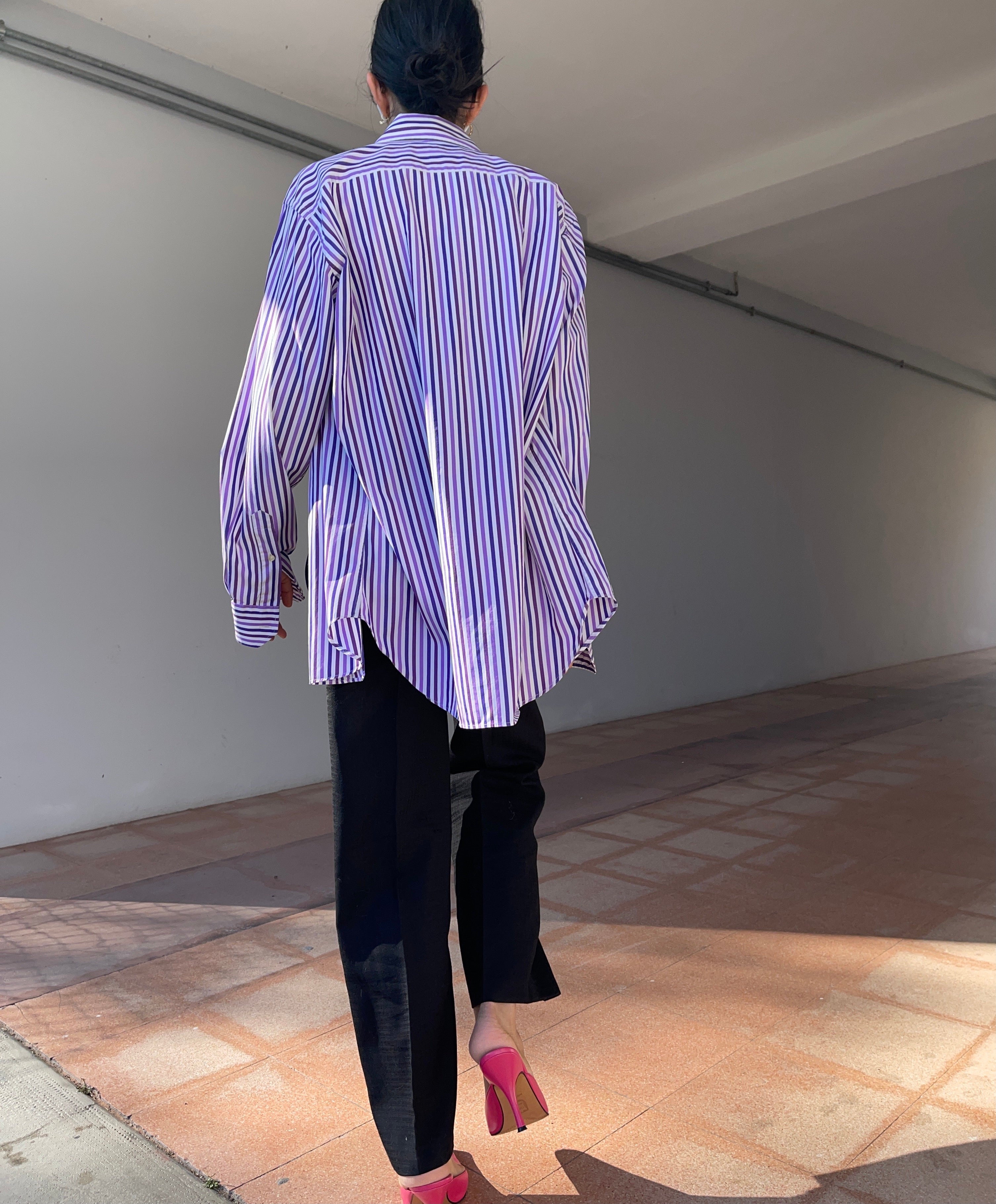 100 wool  jacquard trousers