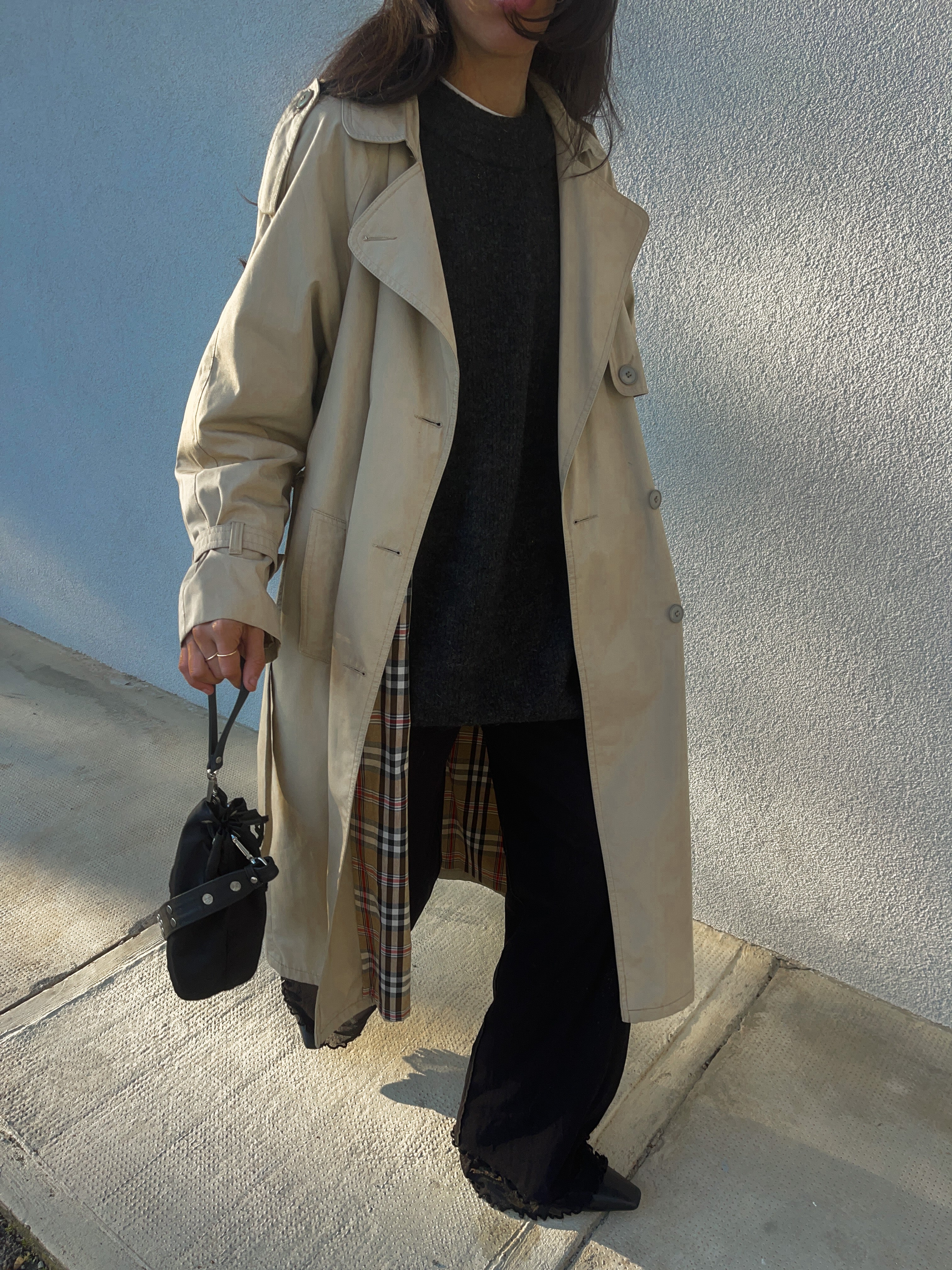 Check vintage trench