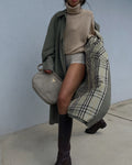 Military green trench coat