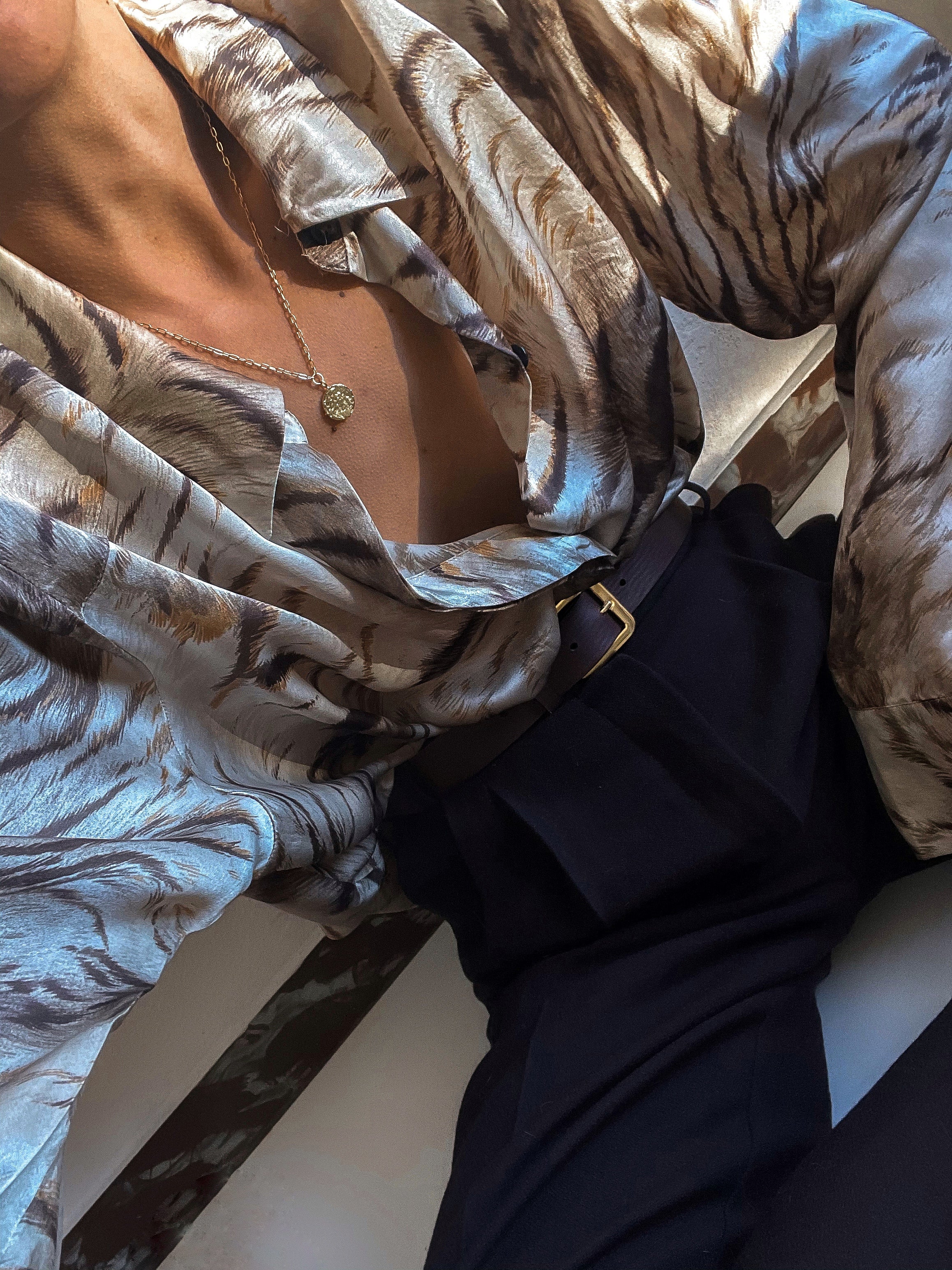 Mamma di Livio 100 liquid silk shirt