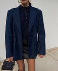 Blue wool blazer