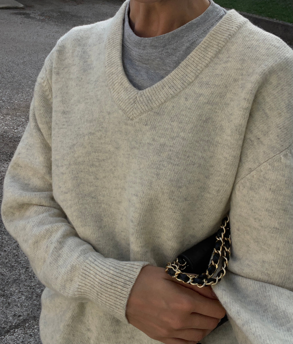 100 labswool melange jumper