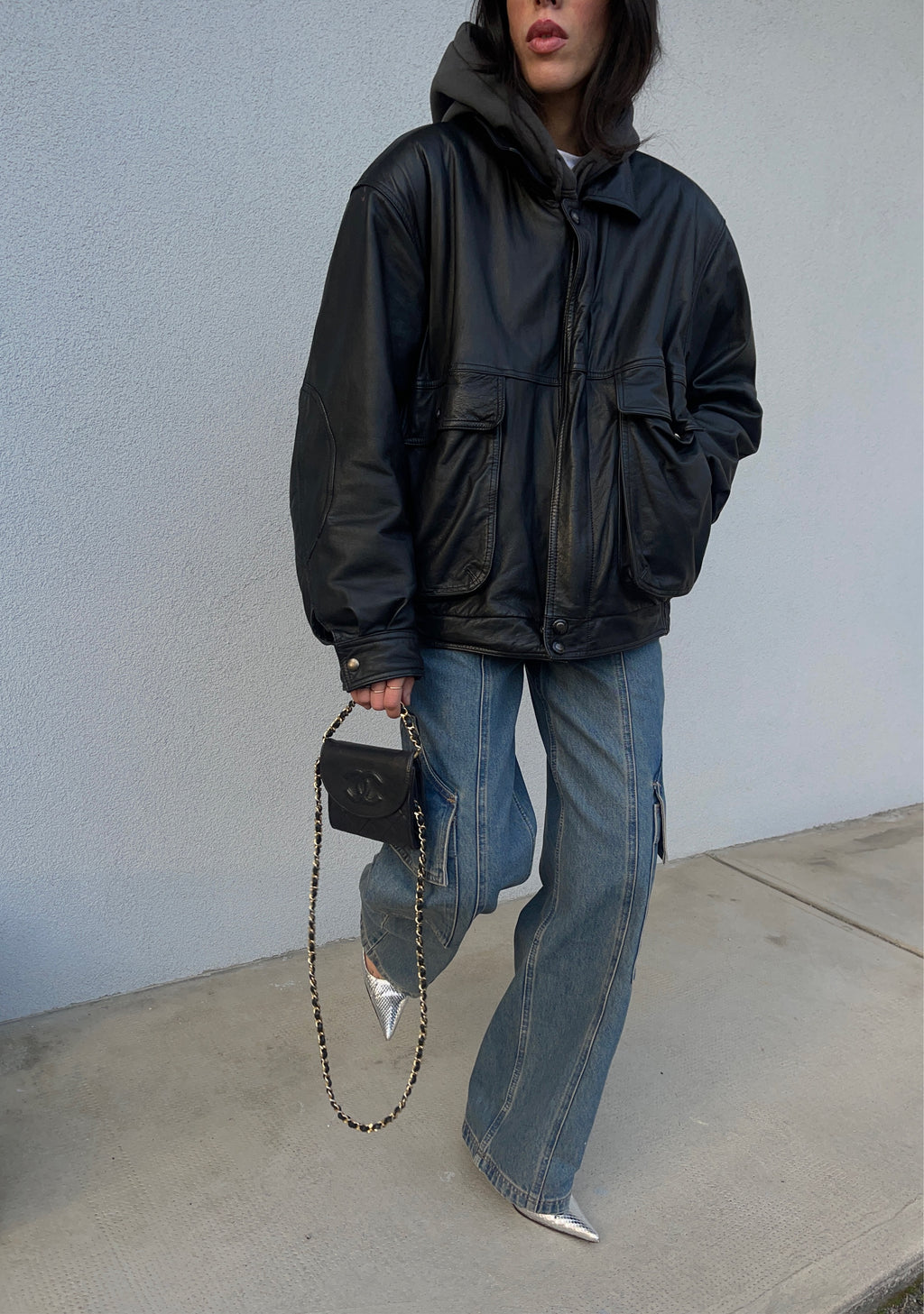 Nappa leather  Bomber jacket