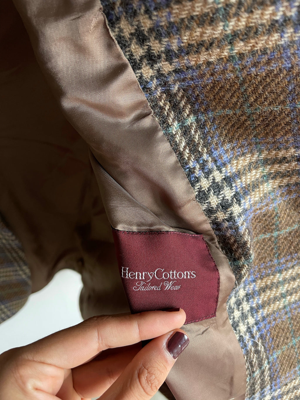 Wool checkered blazer