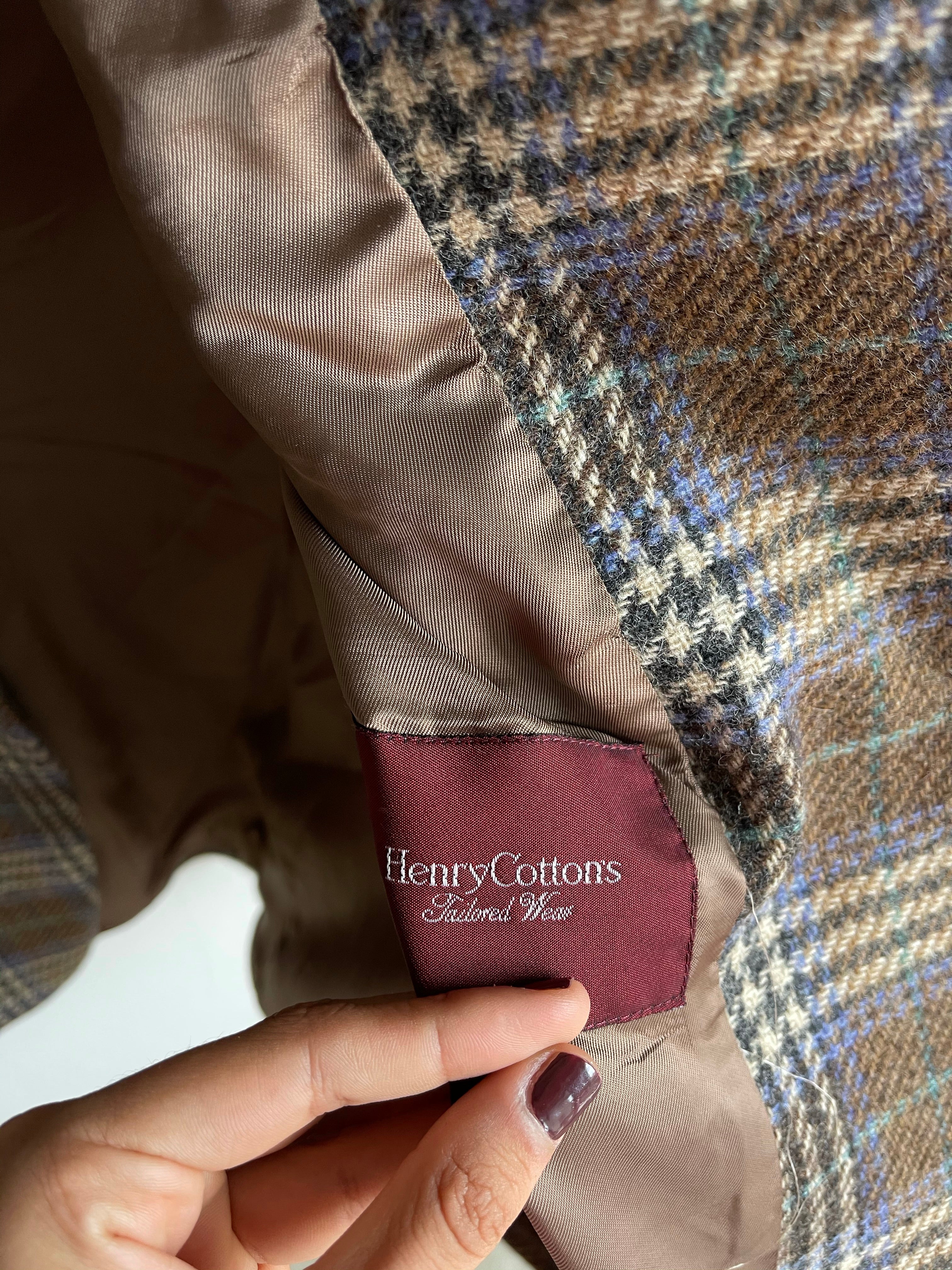 Wool checkered blazer