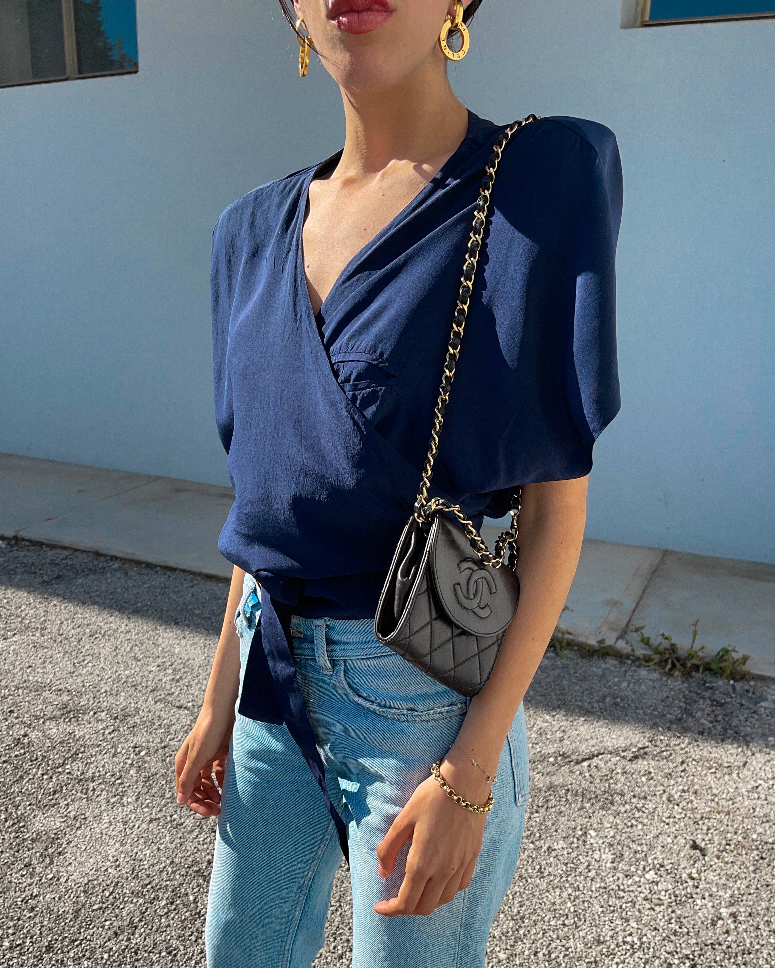 Blue Silk shirt *