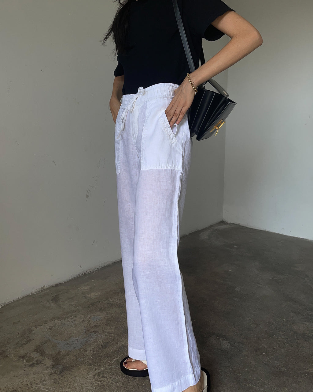 100% linen Stefanel trousers