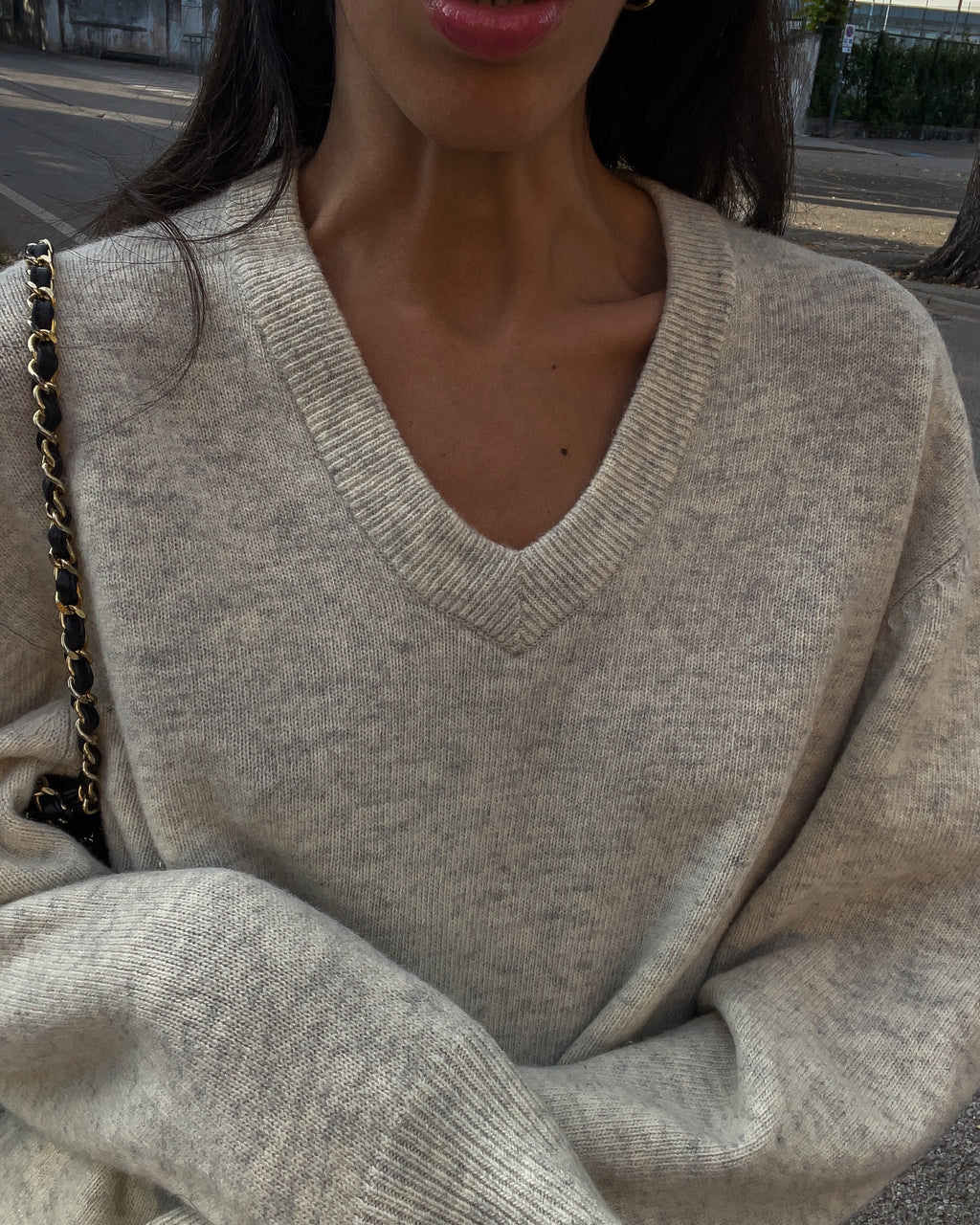 100 labswool melange jumper