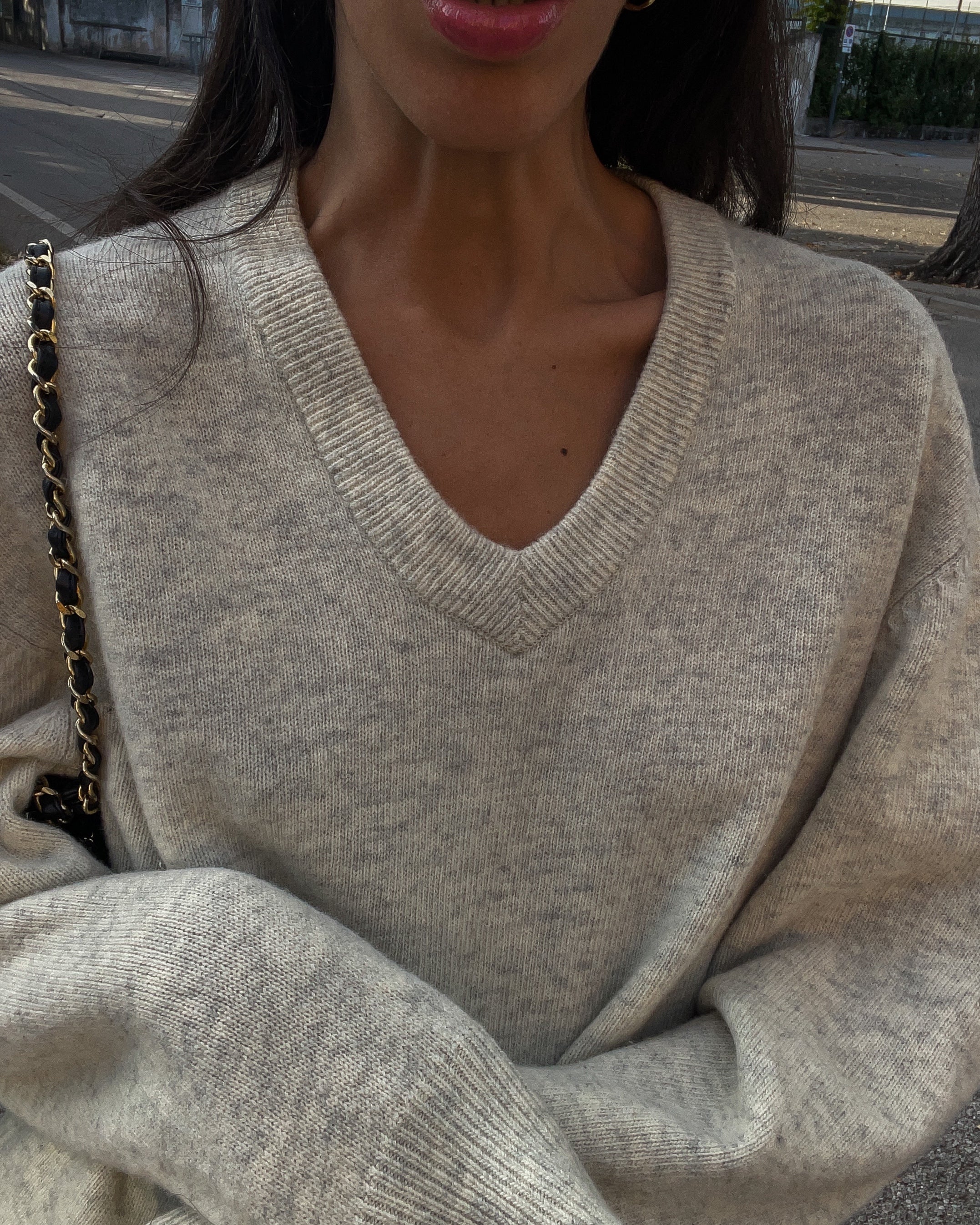 100 labswool melange jumper