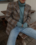Wool checkered blazer
