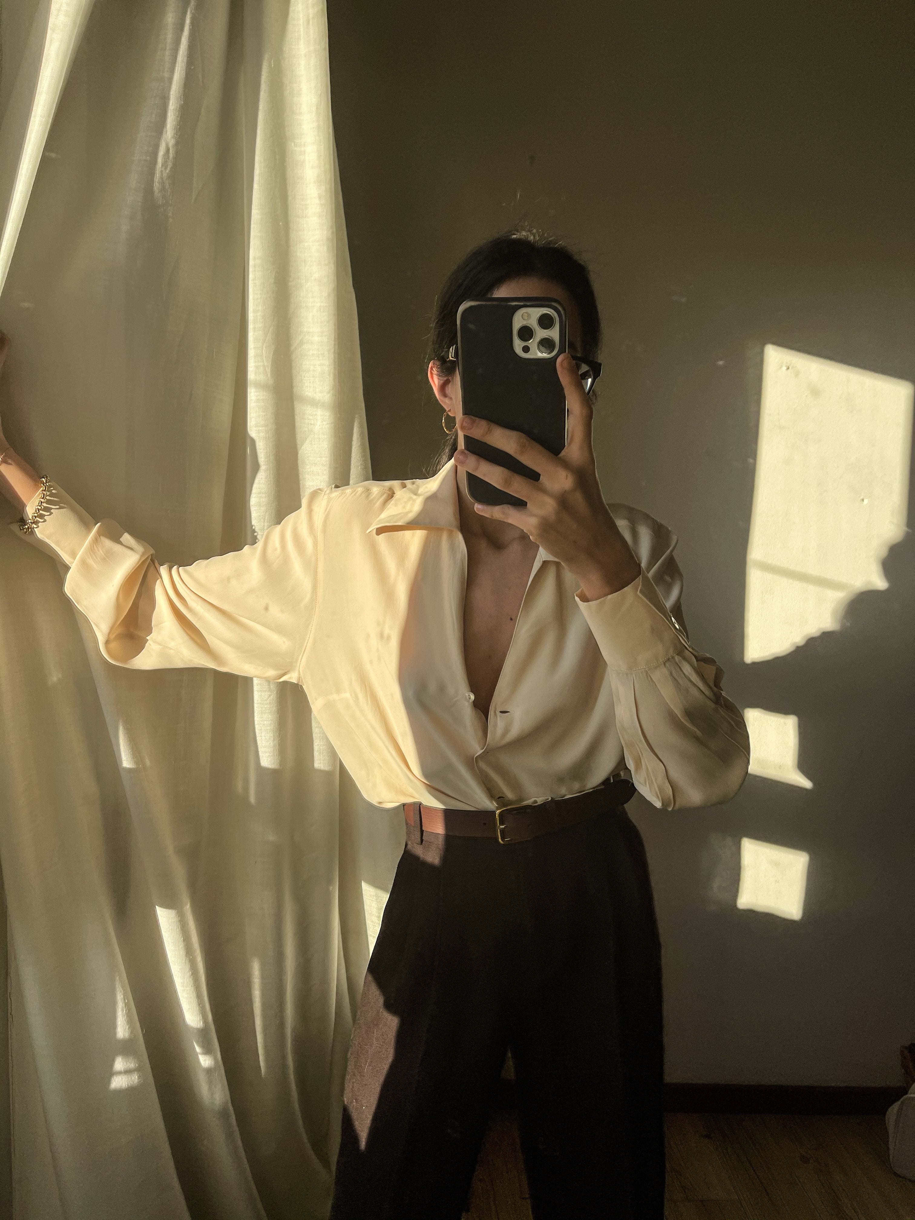 Silk blend shirt