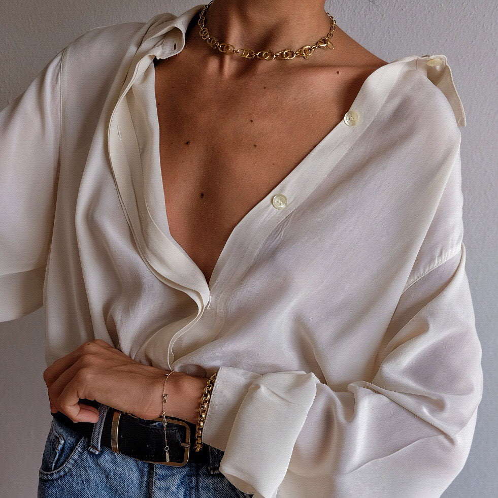 Oversize shirt 100% silk