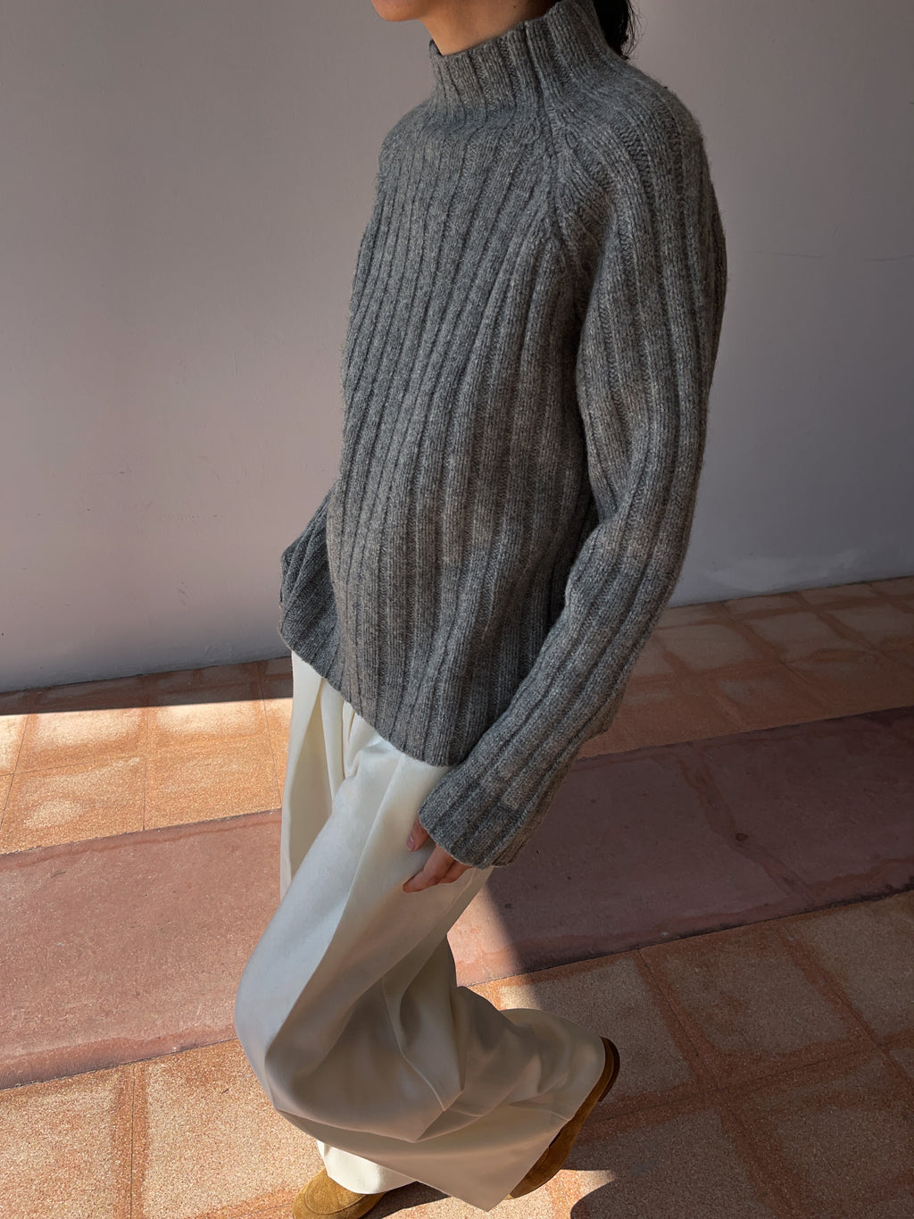 Lambswool grey jumper