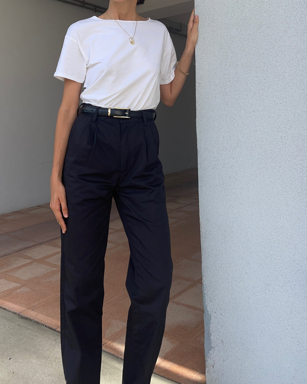 Cotton black pants