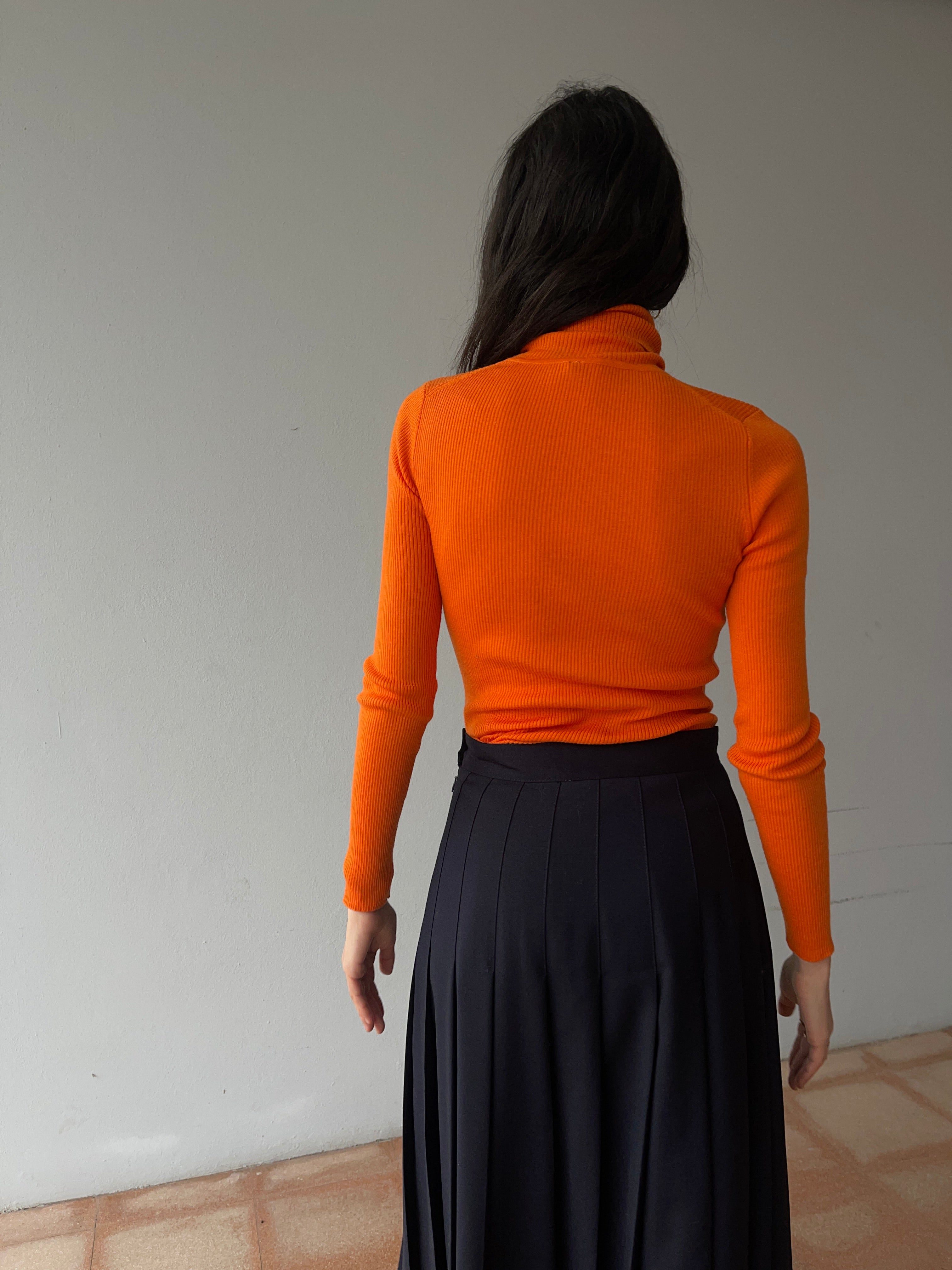 100 merino ribbed turtleneck