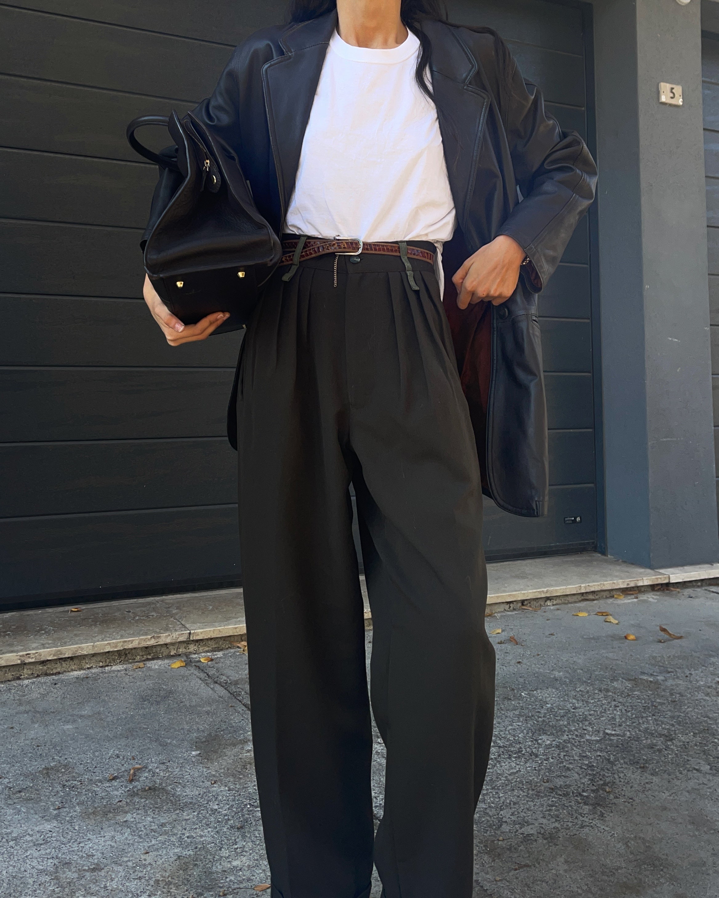 Olive green trousers