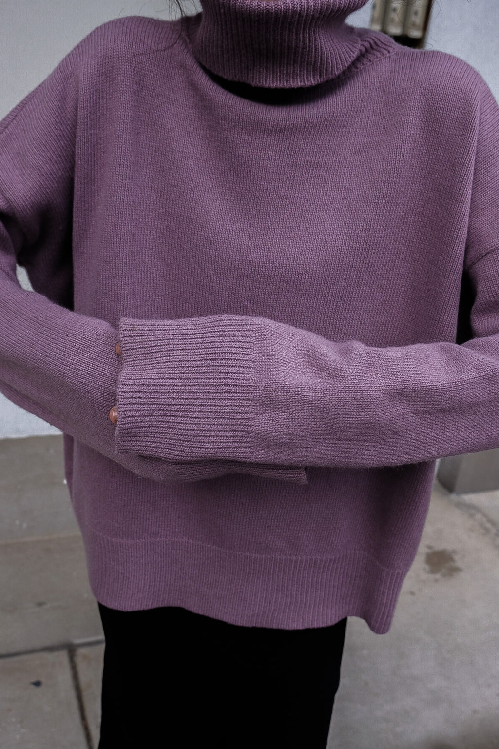 Oversize roll neck jumper