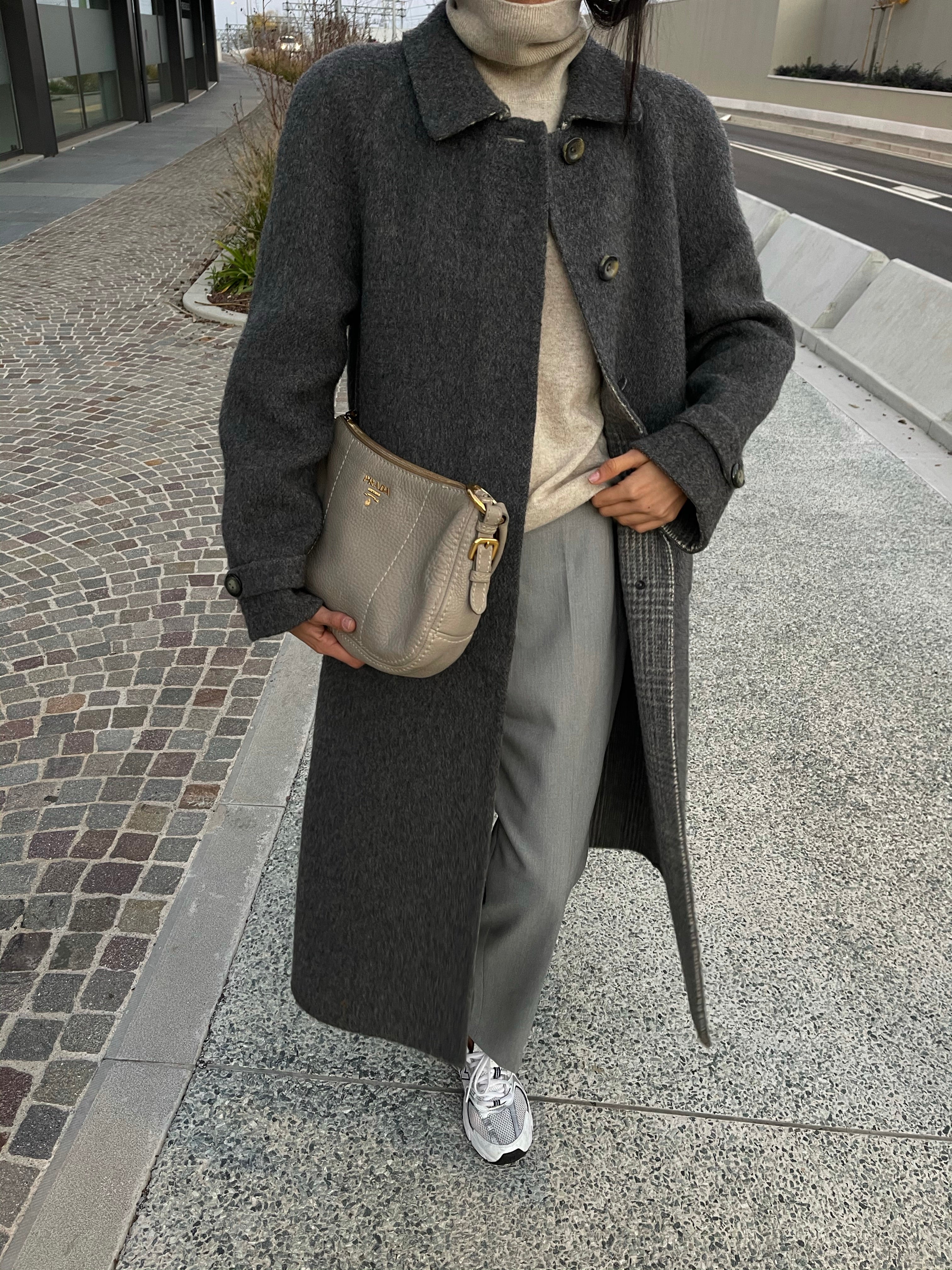 Cappotto grigio alpaca wool