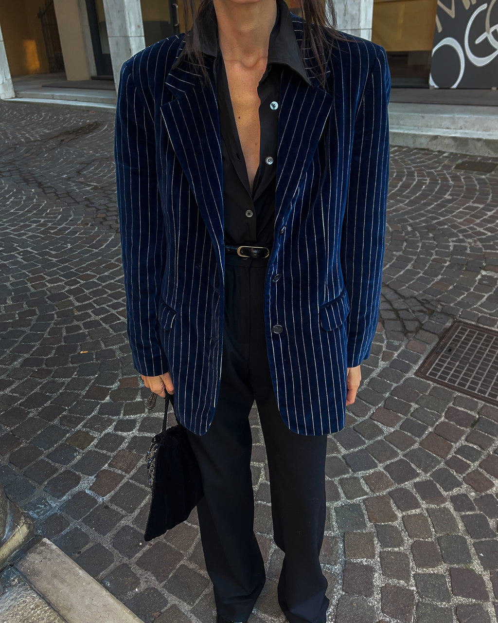 Velvet blue blazer