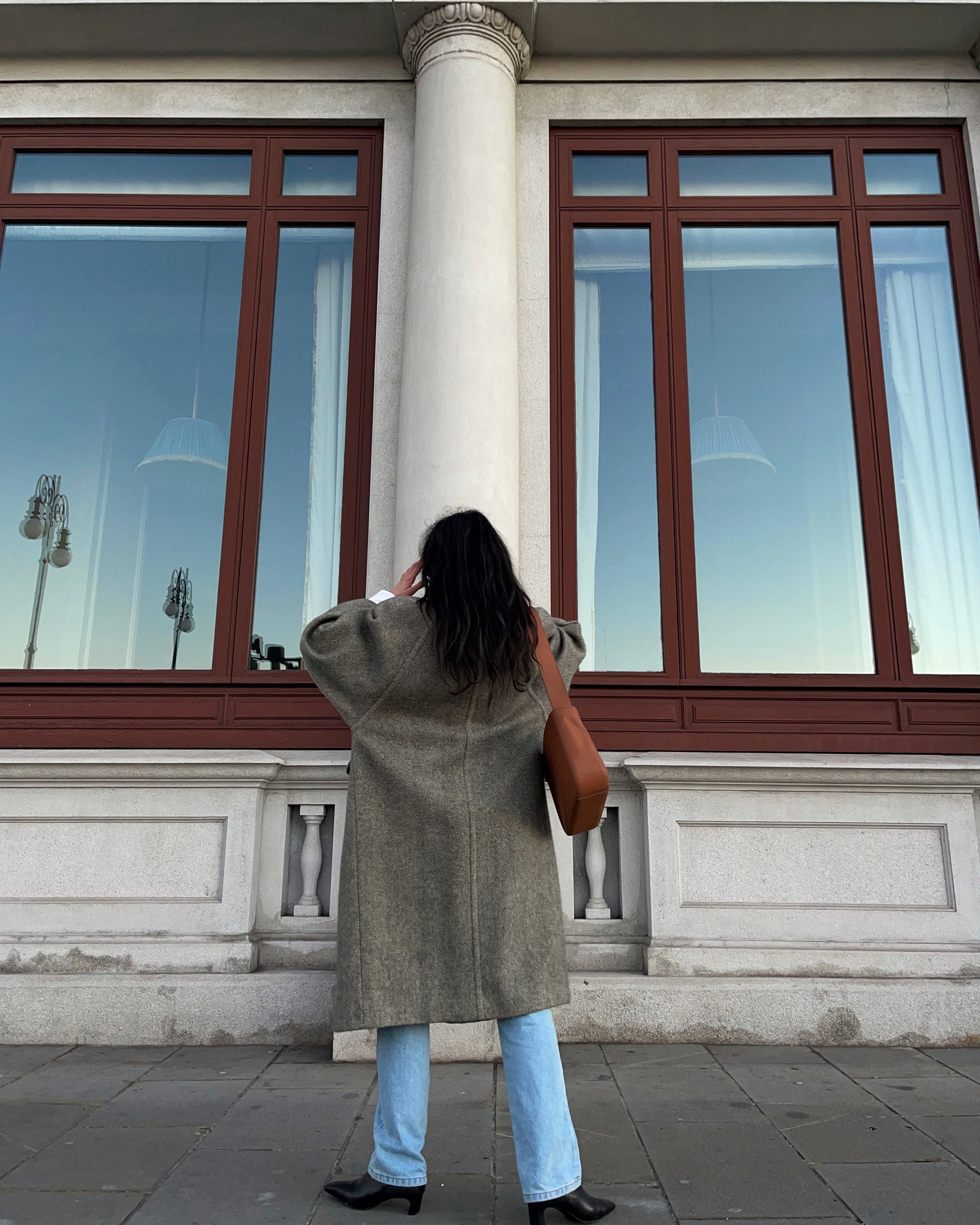 Wool vintage HERRINGBONE COAT