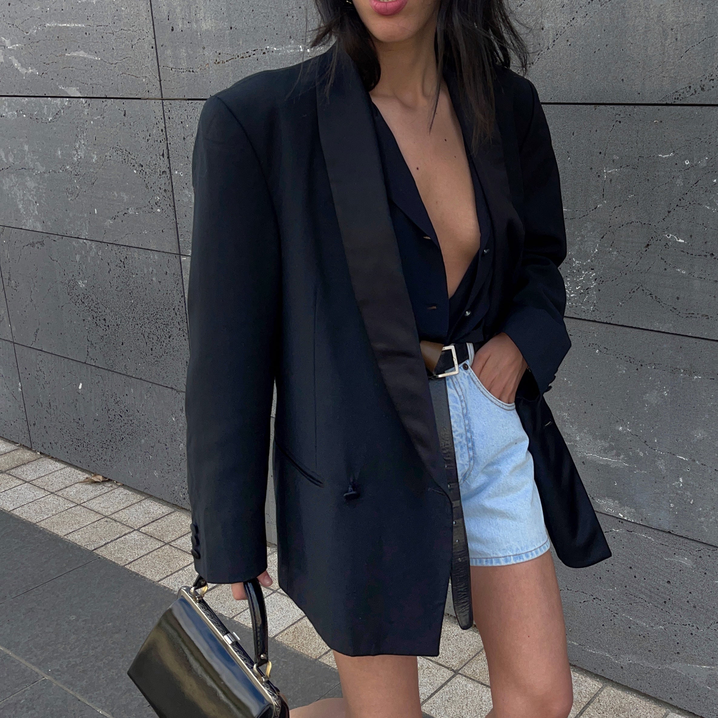 100 silk black shirt